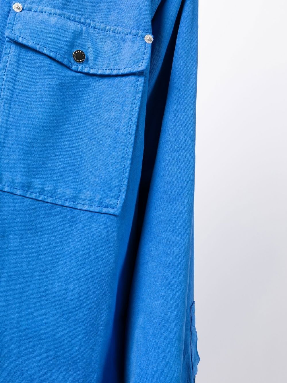 logo-patch button-up shirt - 5