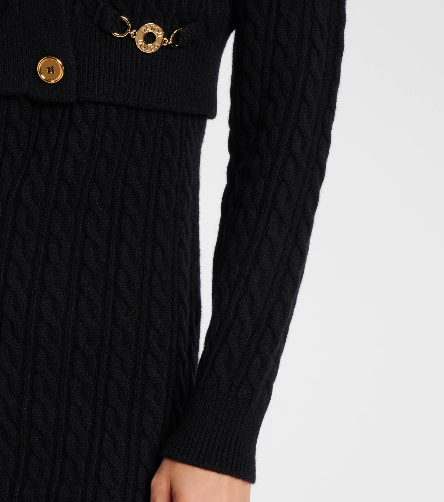 Cable-knit wool and cashmere cardigan - 5