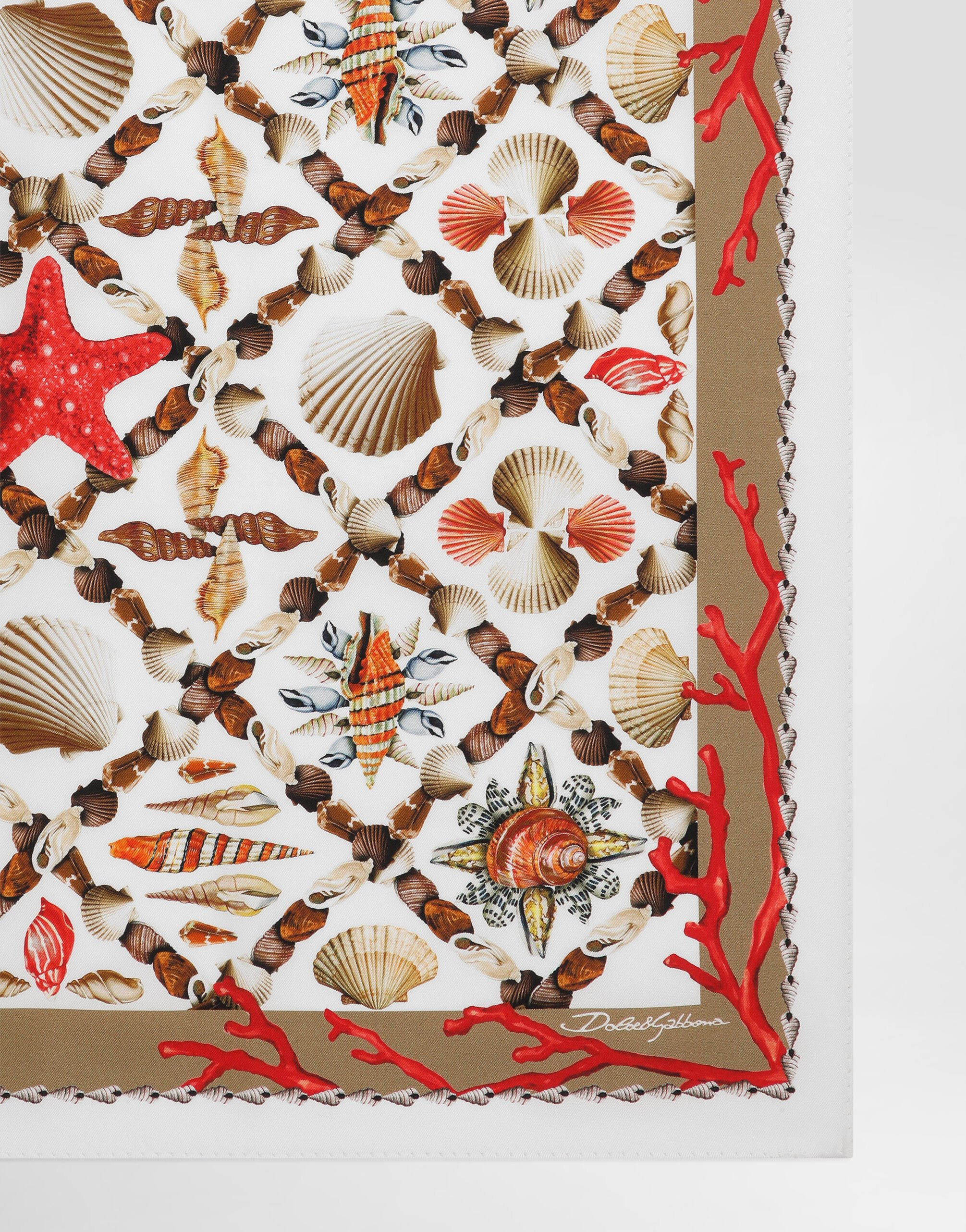 Shell-print silk scarf - 2