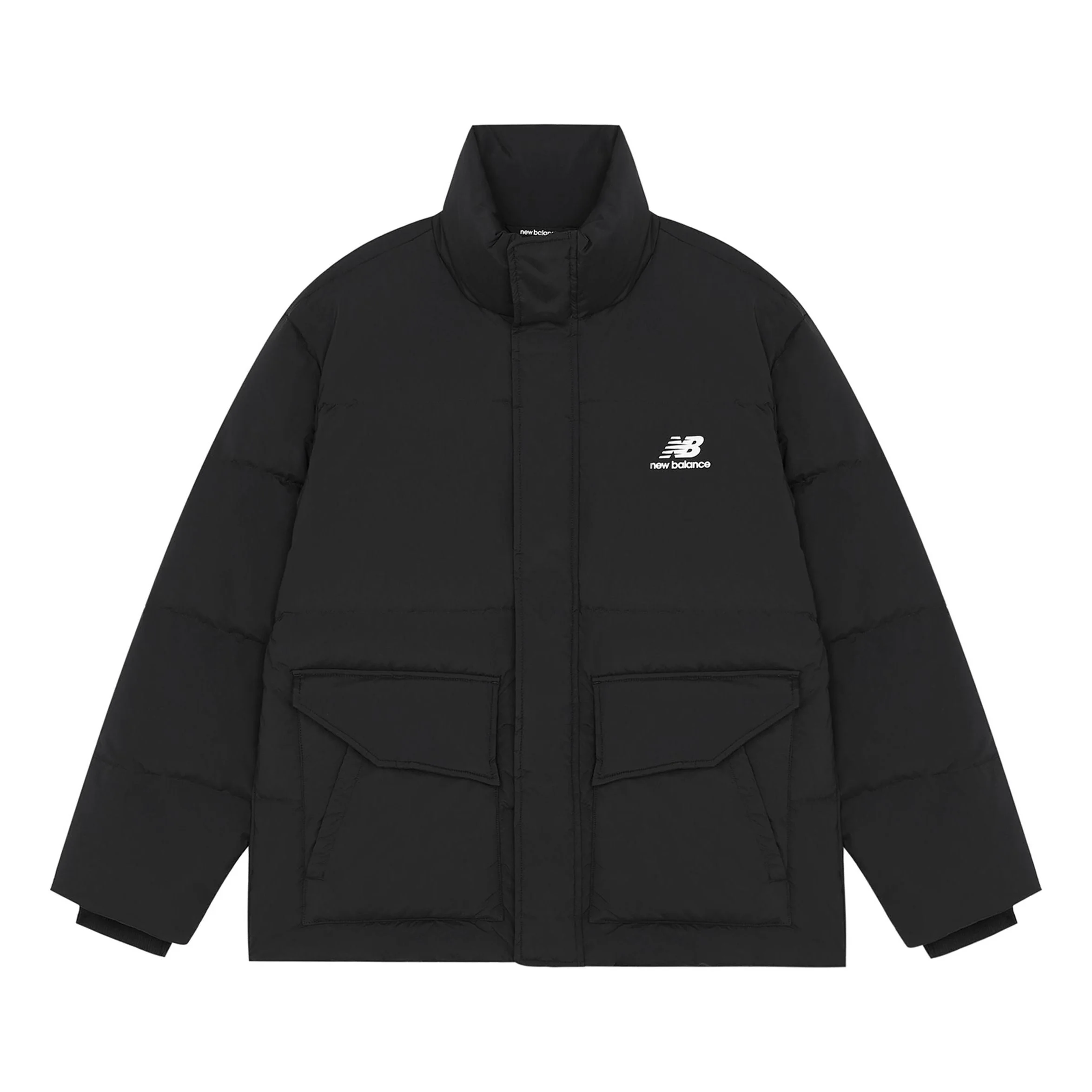 New Balance Logo Print Warm Jacket 'Black' AMJ14309-BK - 1