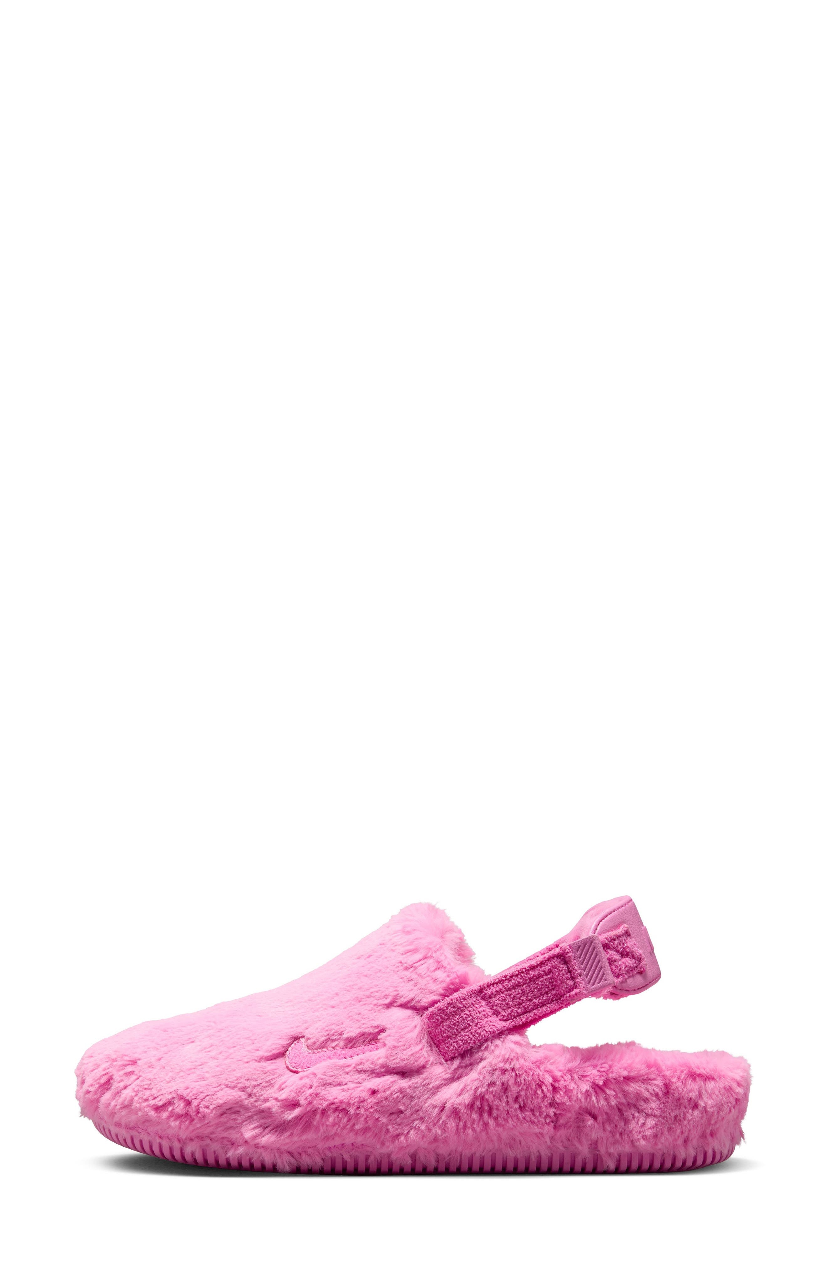 Nike Calm Faux Fur Mule in Playful Pink/Pink at Nordstrom - 2