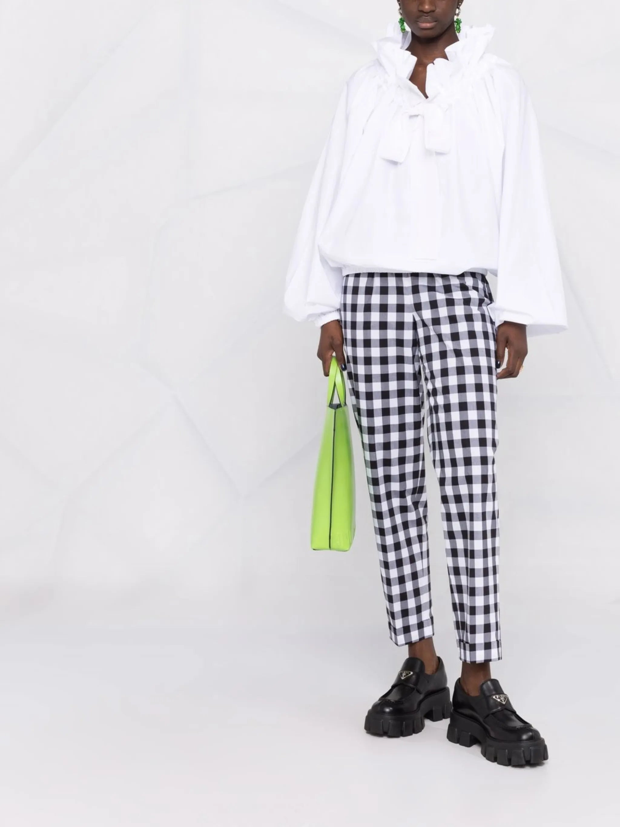 Puff-sleeve Poplin Blouse - 3