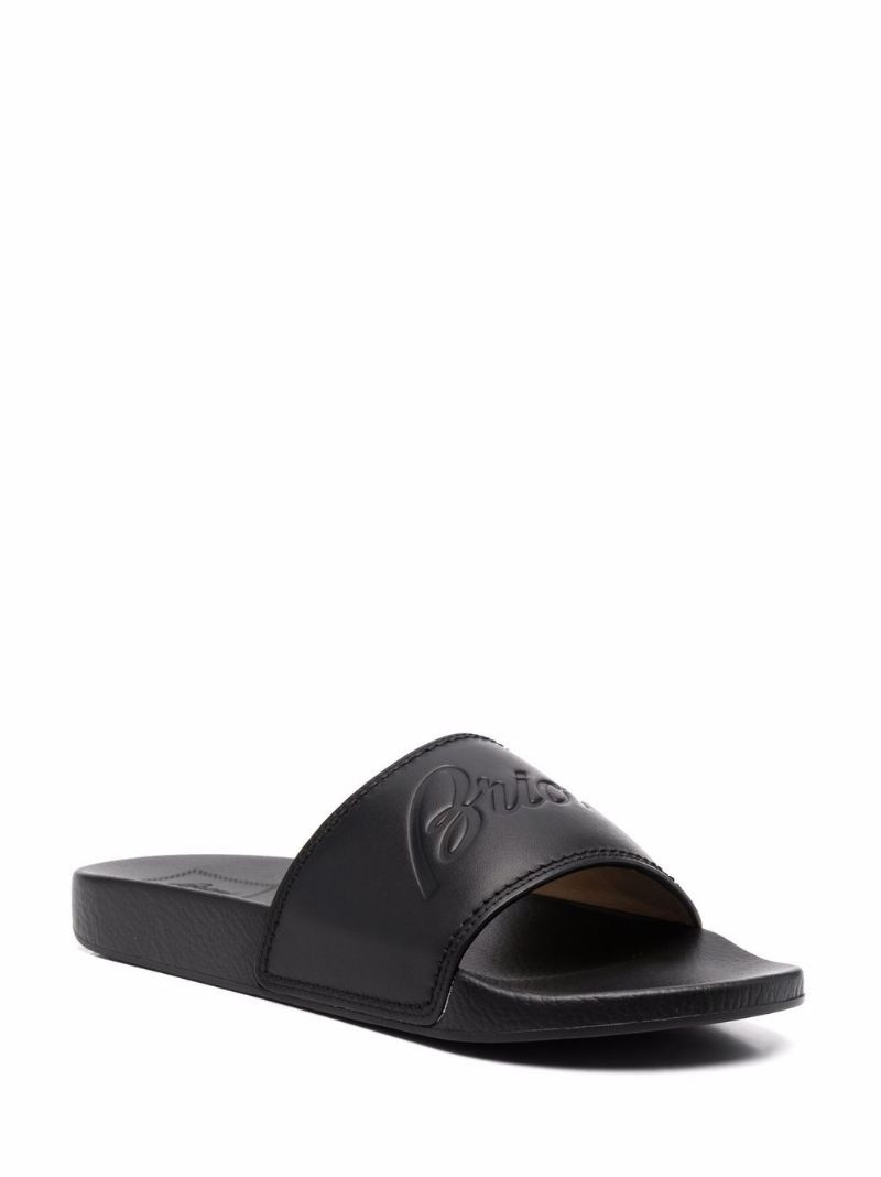 Brioni debossed-logo slides outlook