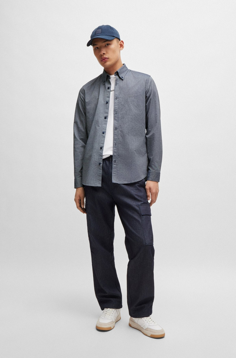 BOSS BUTTON-DOWN REGULAR-FIT SHIRT IN OXFORD COTTON outlook