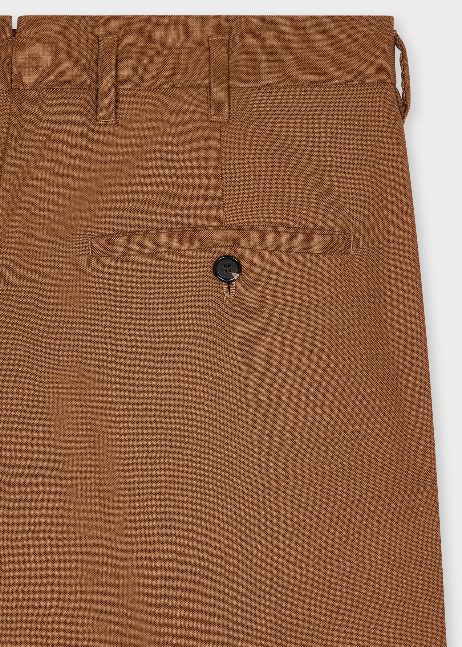 Brown Fresco Wool Wide-Leg Pleated Trousers - 2