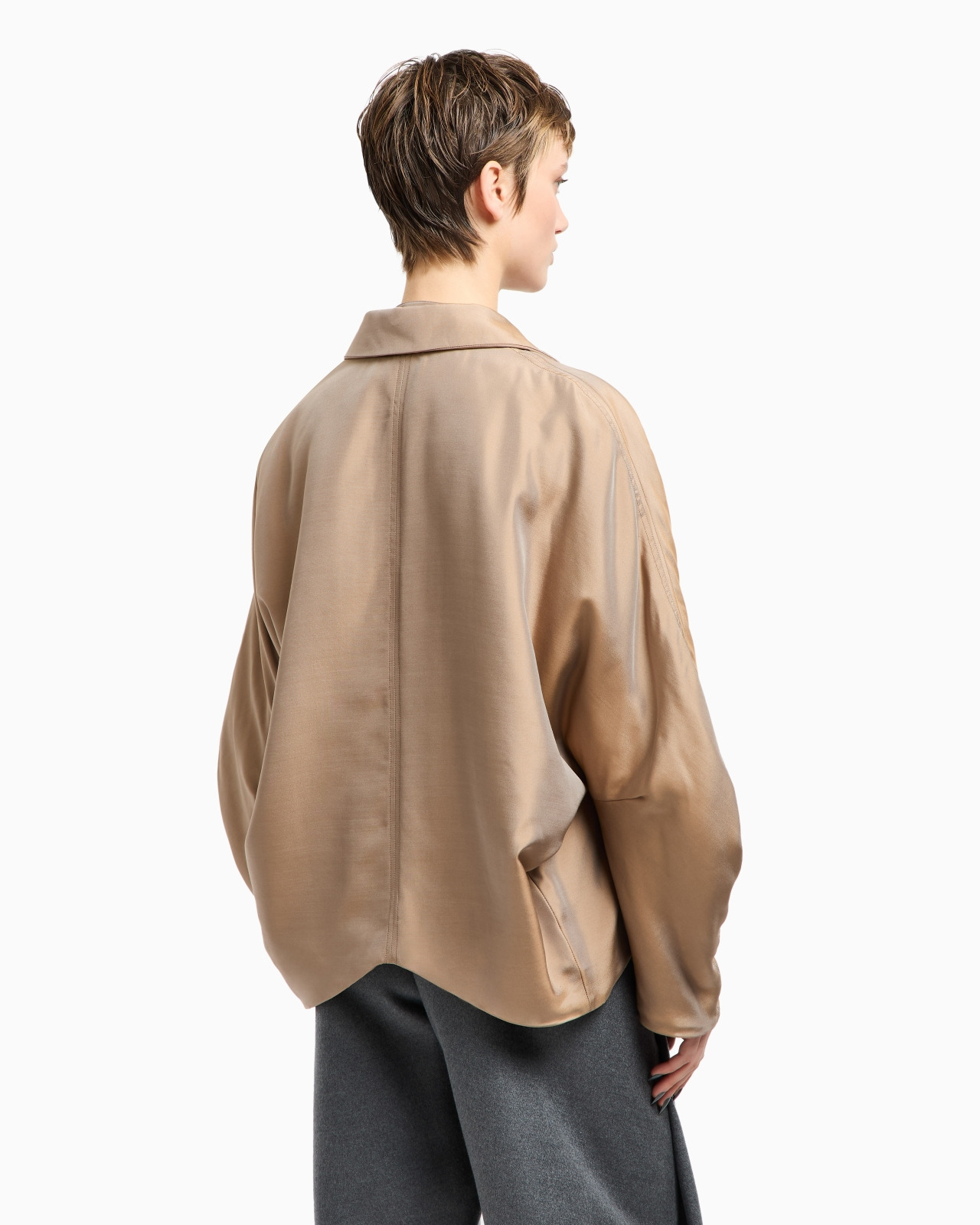 SILK SATIN BLOUSON - 3