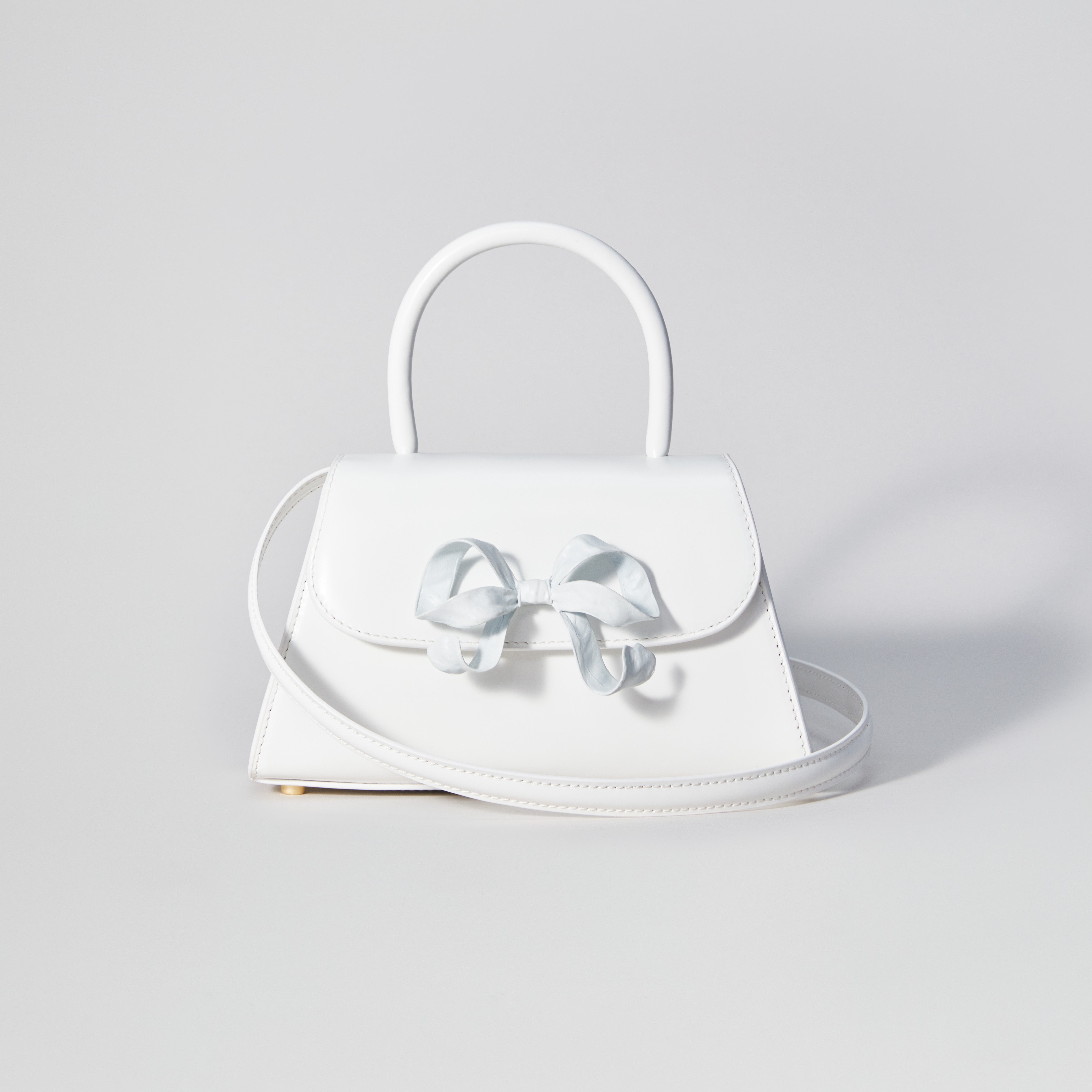 The Bow Mini in White with Enamel - 4
