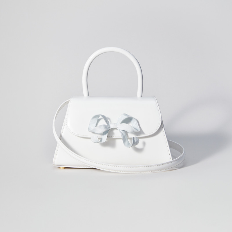 The Bow Mini in White with Enamel 4