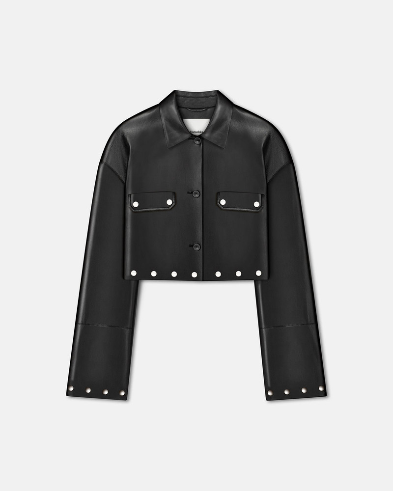 Studded Okobor™ Alt-Leather Shirt 1
