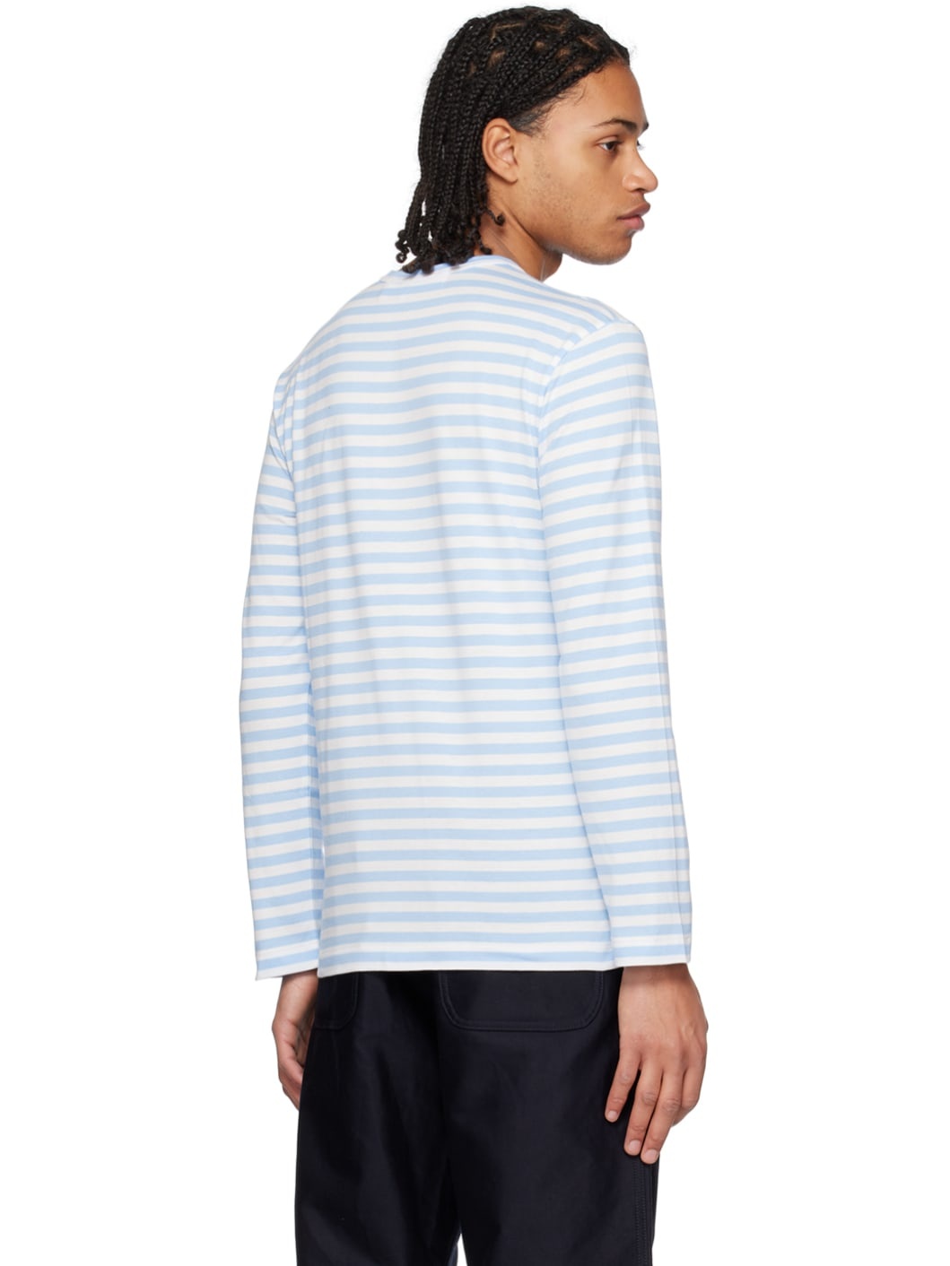 Blue & White Heart Long Sleeve T-Shirt - 3