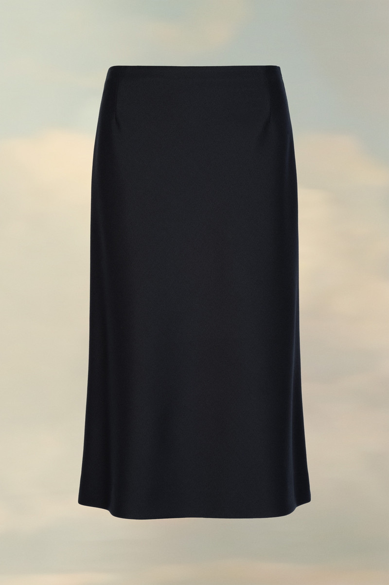 Wool Twill A-Line Skirt 1