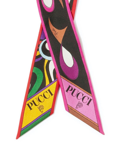 PUCCI Marmo Pesci-print silk scarf outlook