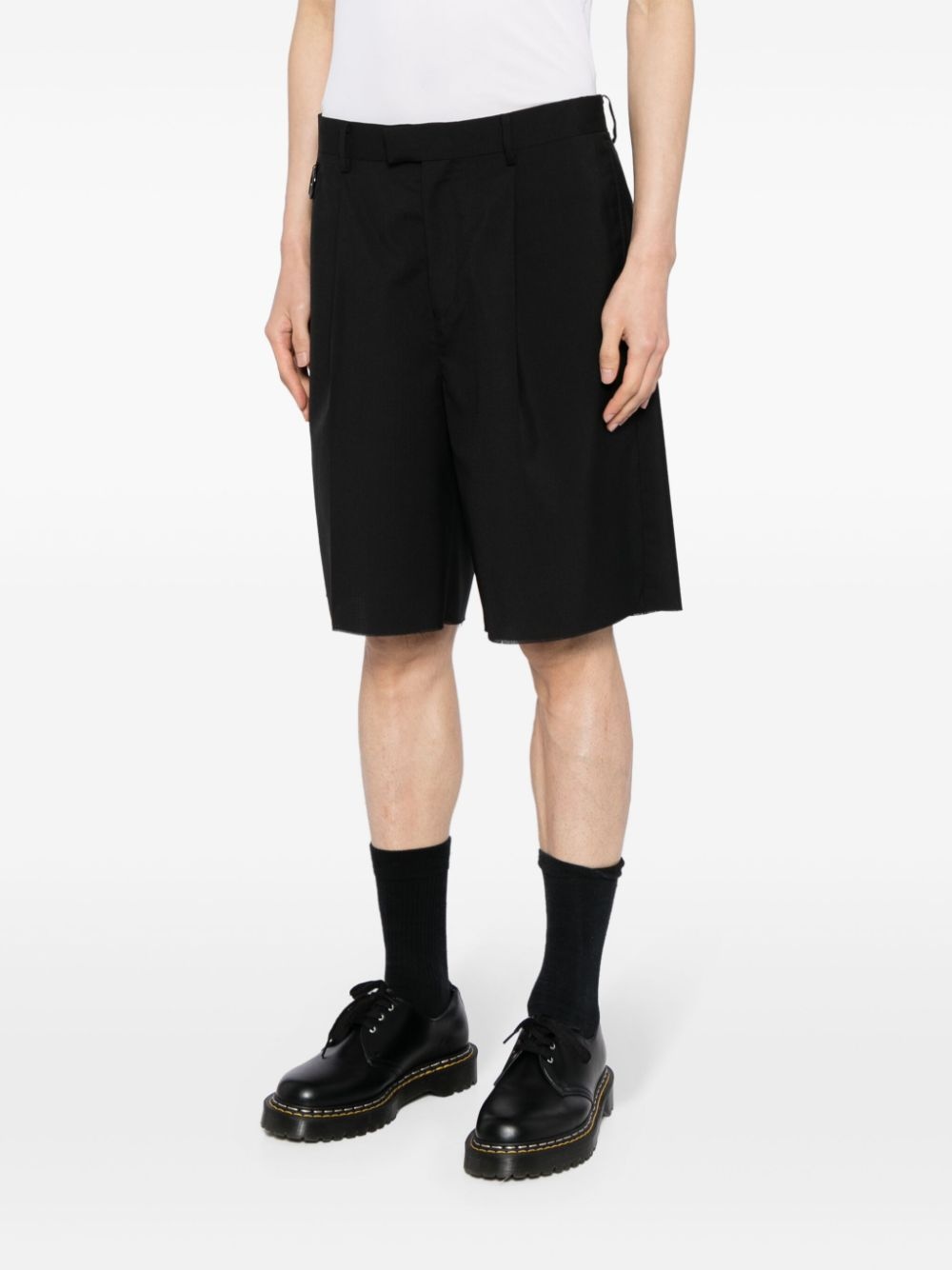mid-rise wide-leg shorts - 3