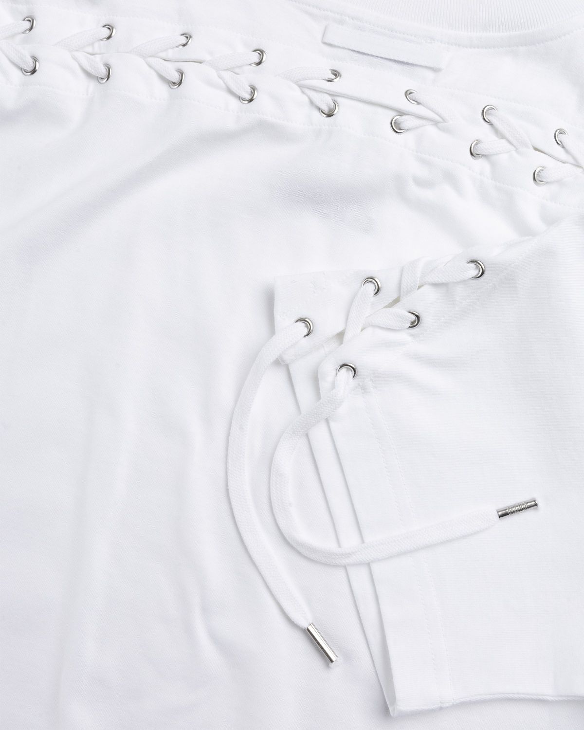 Jean Paul Gaultier – Oversize Laced Tee-Shirt White - 6
