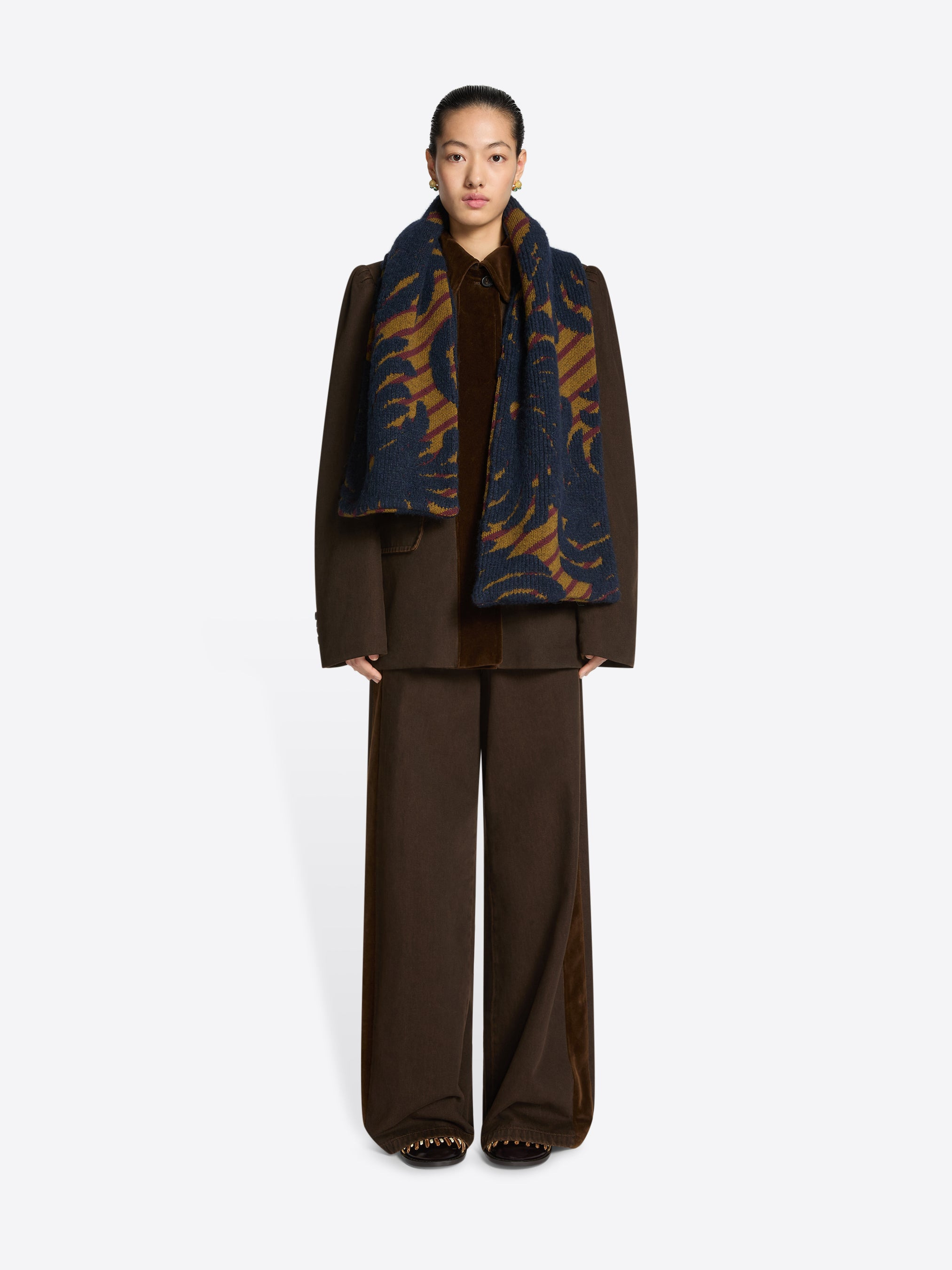 JACQUARD WOOL SCARF - 3