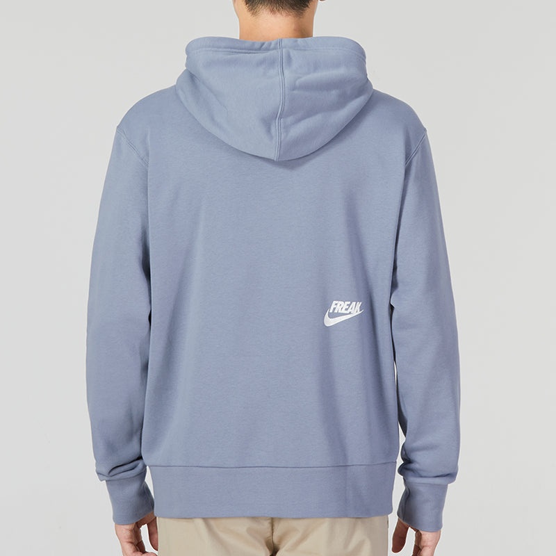 Men's Nike Logo Printing Drawstring Hooded Casual Blue DQ5650-493 - 5