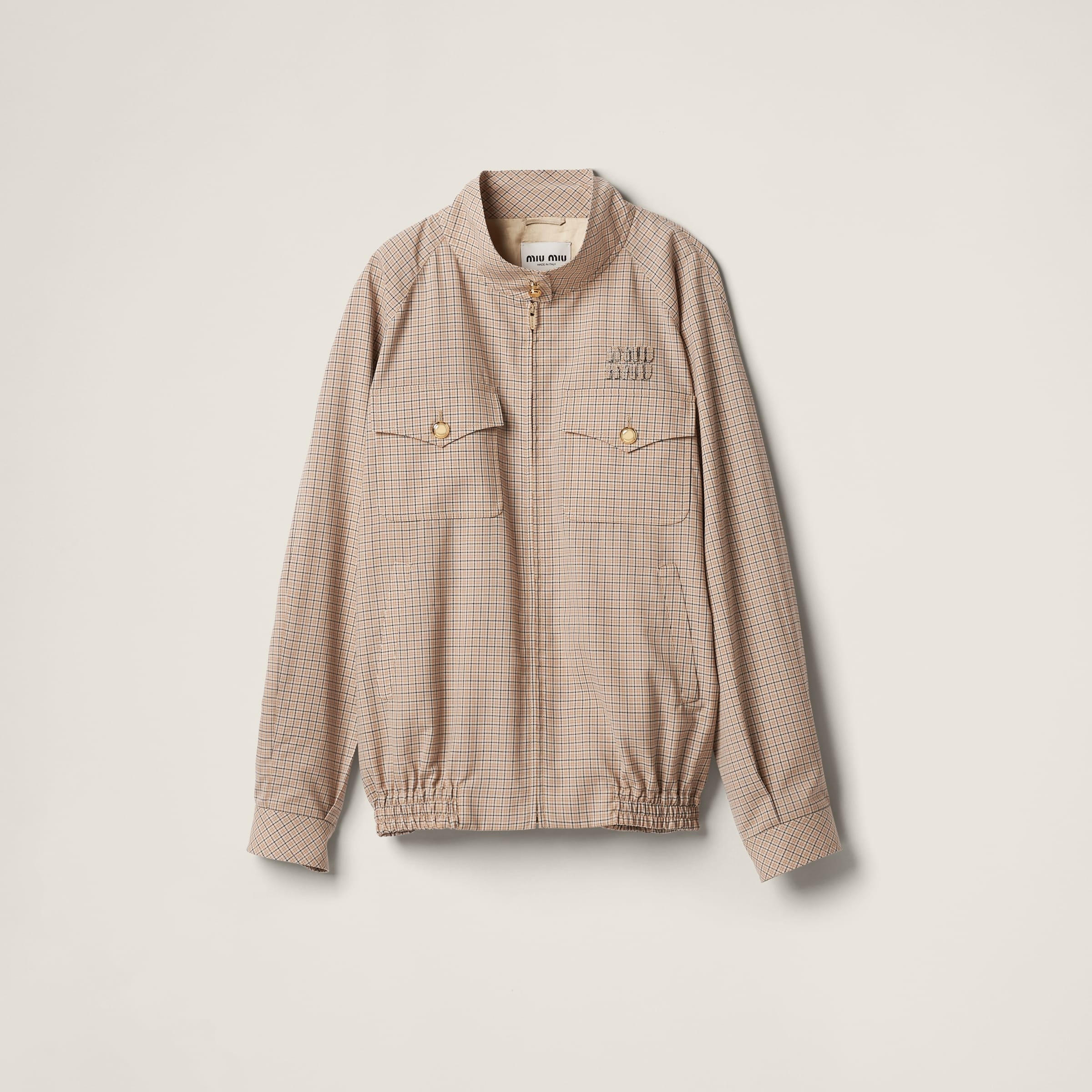 Checked blouson jacket - 1