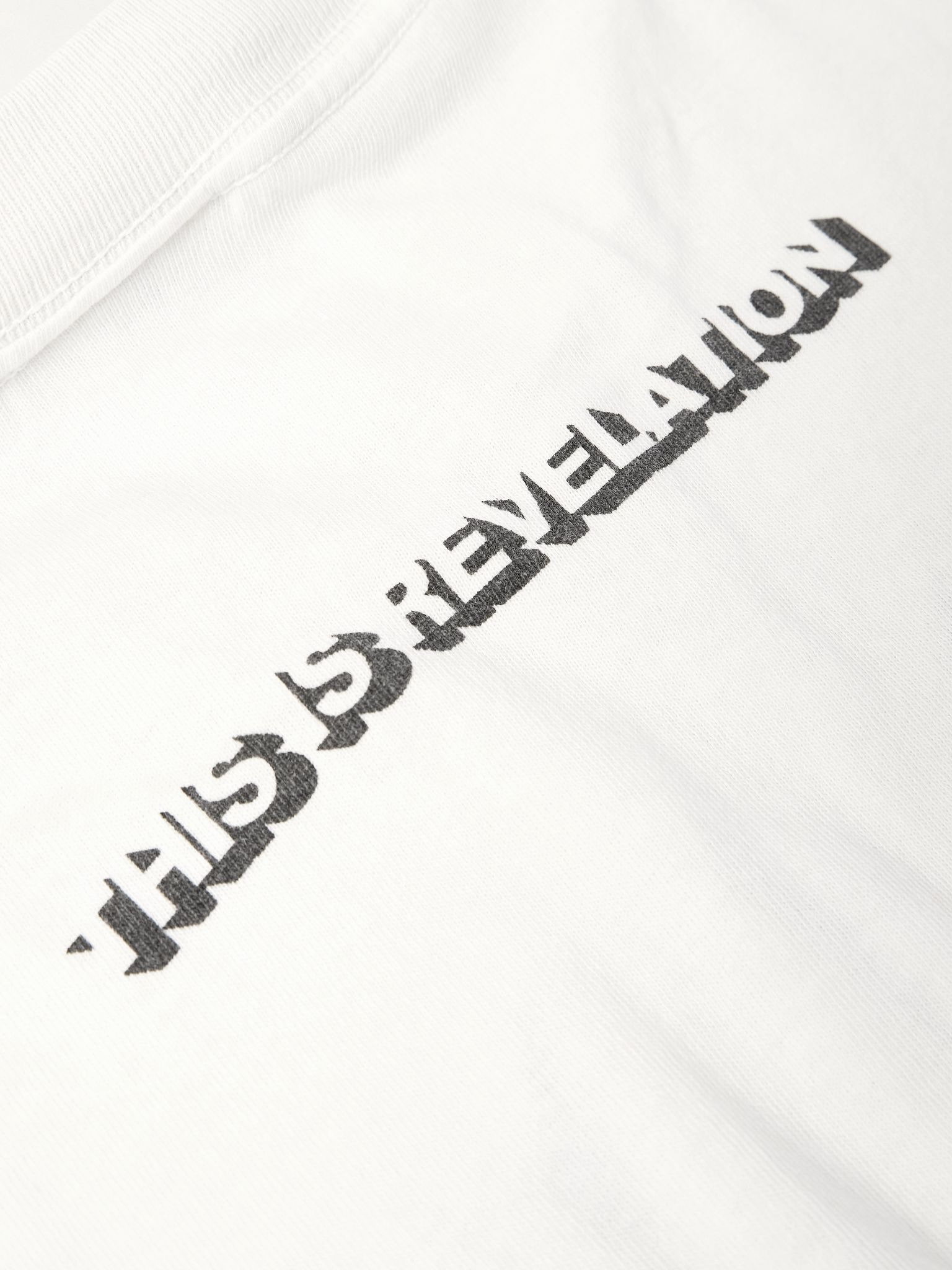 Alpha Logo-Print Cotton-Jersey T-Shirt White - 4
