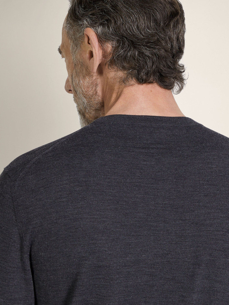 ZEGNA DARK GREY VELLUS AUREUM CREWNECK outlook