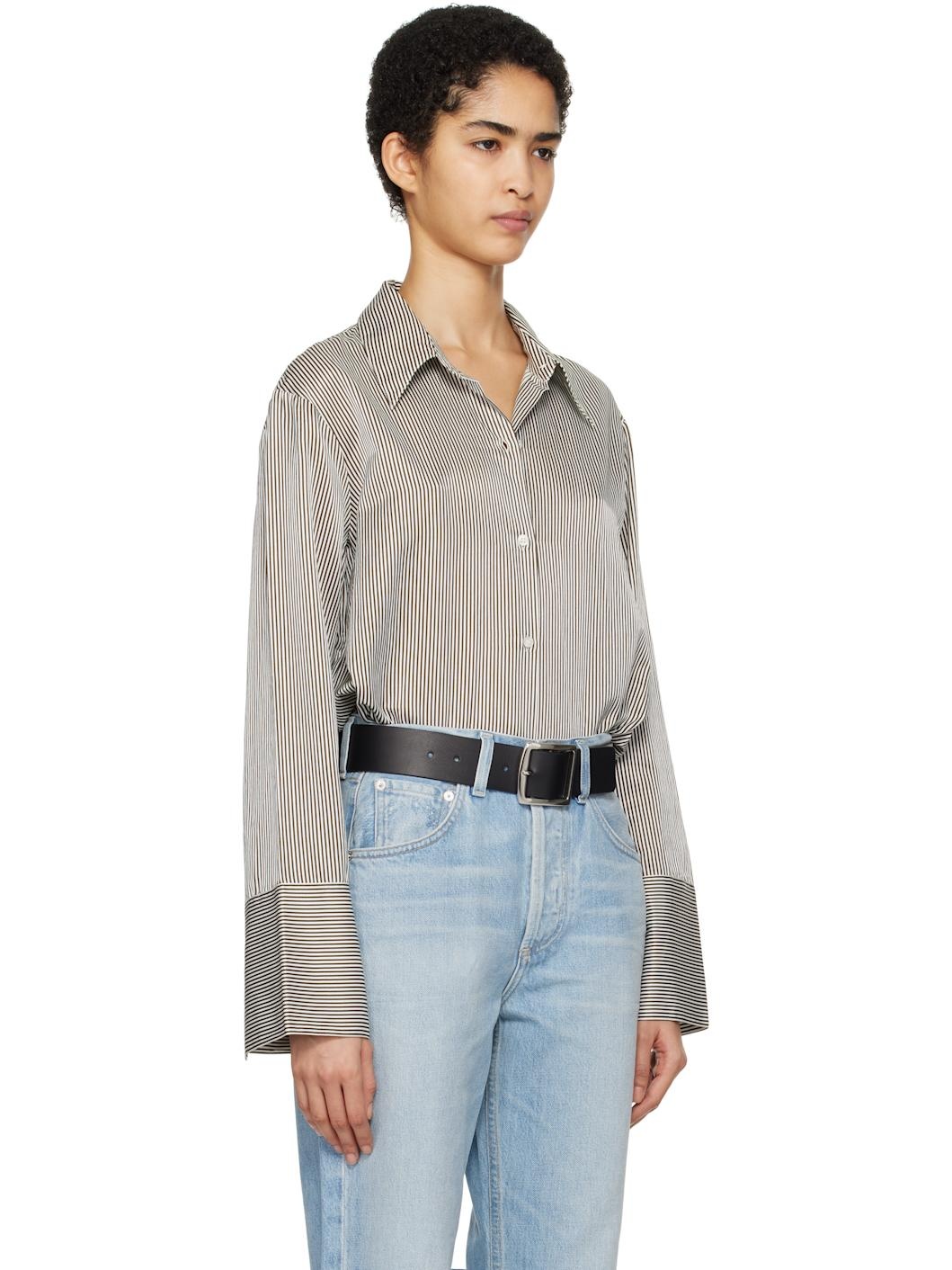 Black & Off-White Camilia Shirt - 2