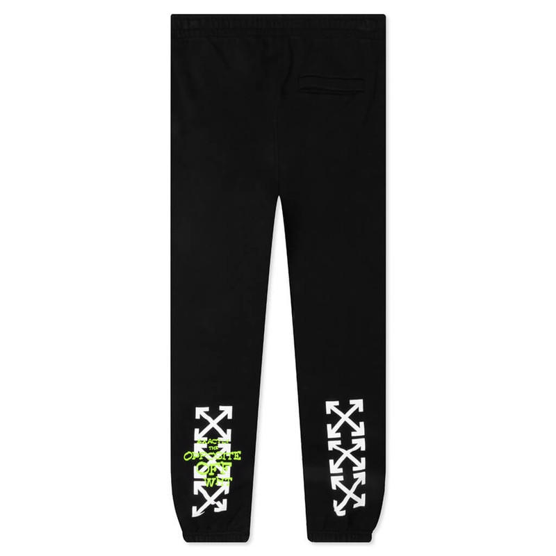 Off-White OPPOSITE ARR SLIM SWEATPANTS - BLACK/LIME outlook
