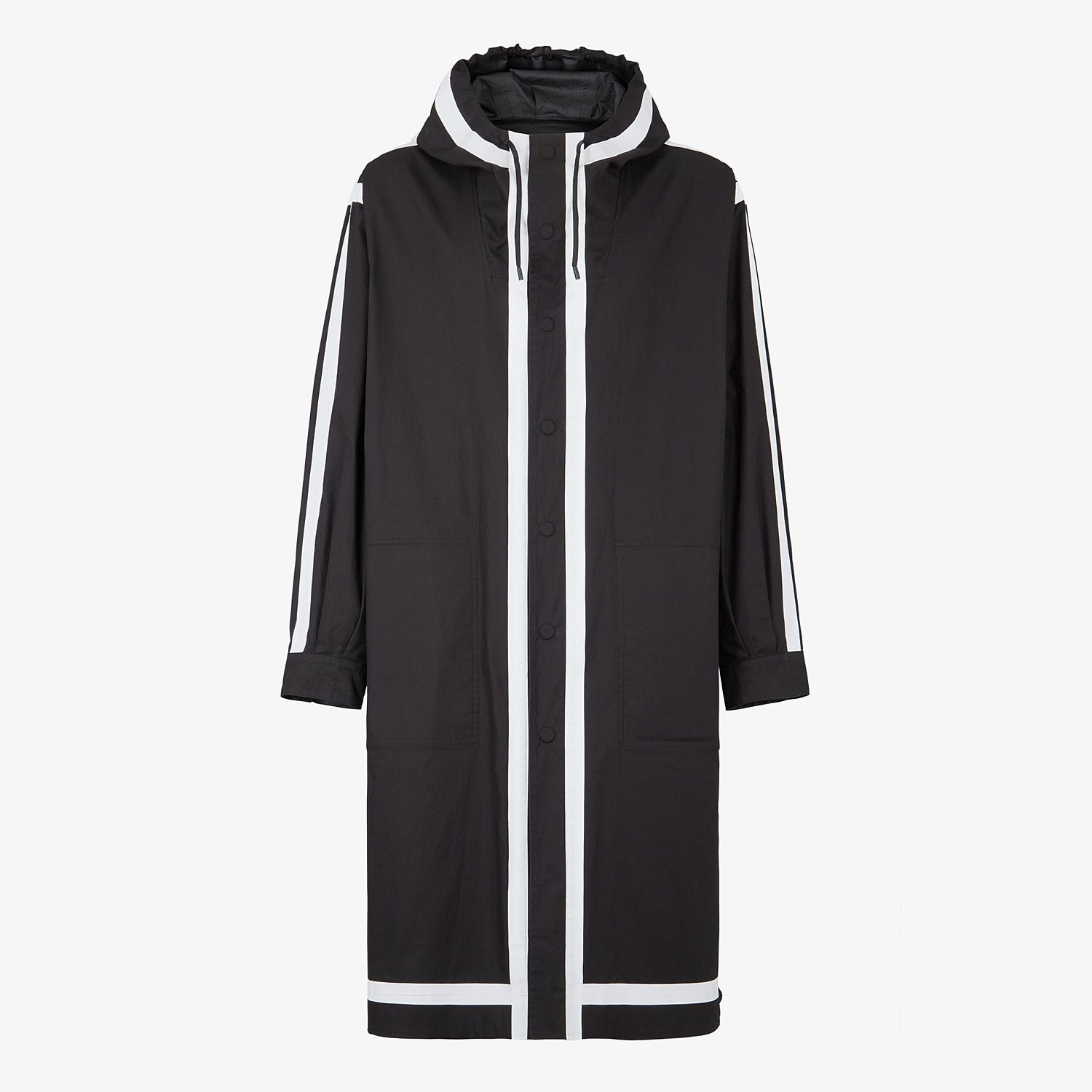 Black tech fabric parka - 1