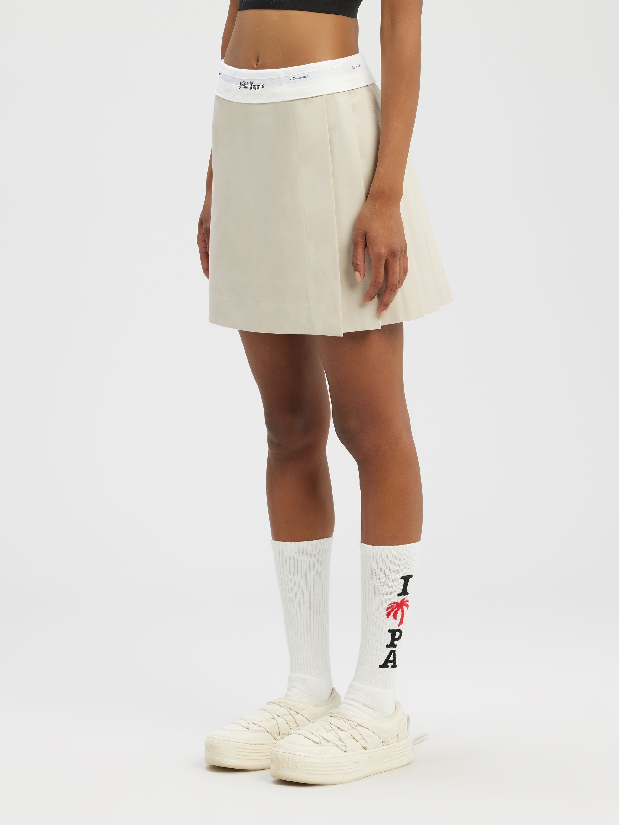 Reversed Waistband Chino Skirt - 4