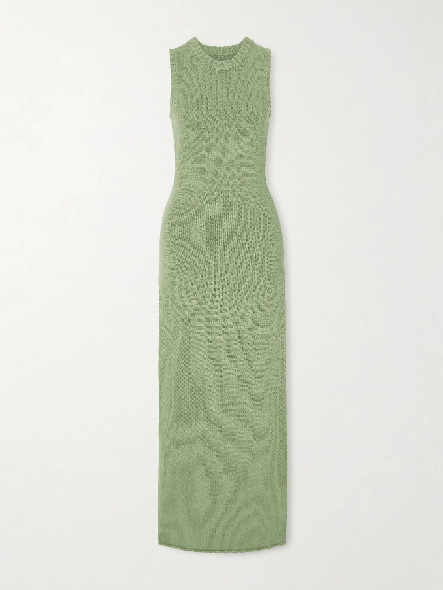 Lula open-back knitted maxi dress Green - 1
