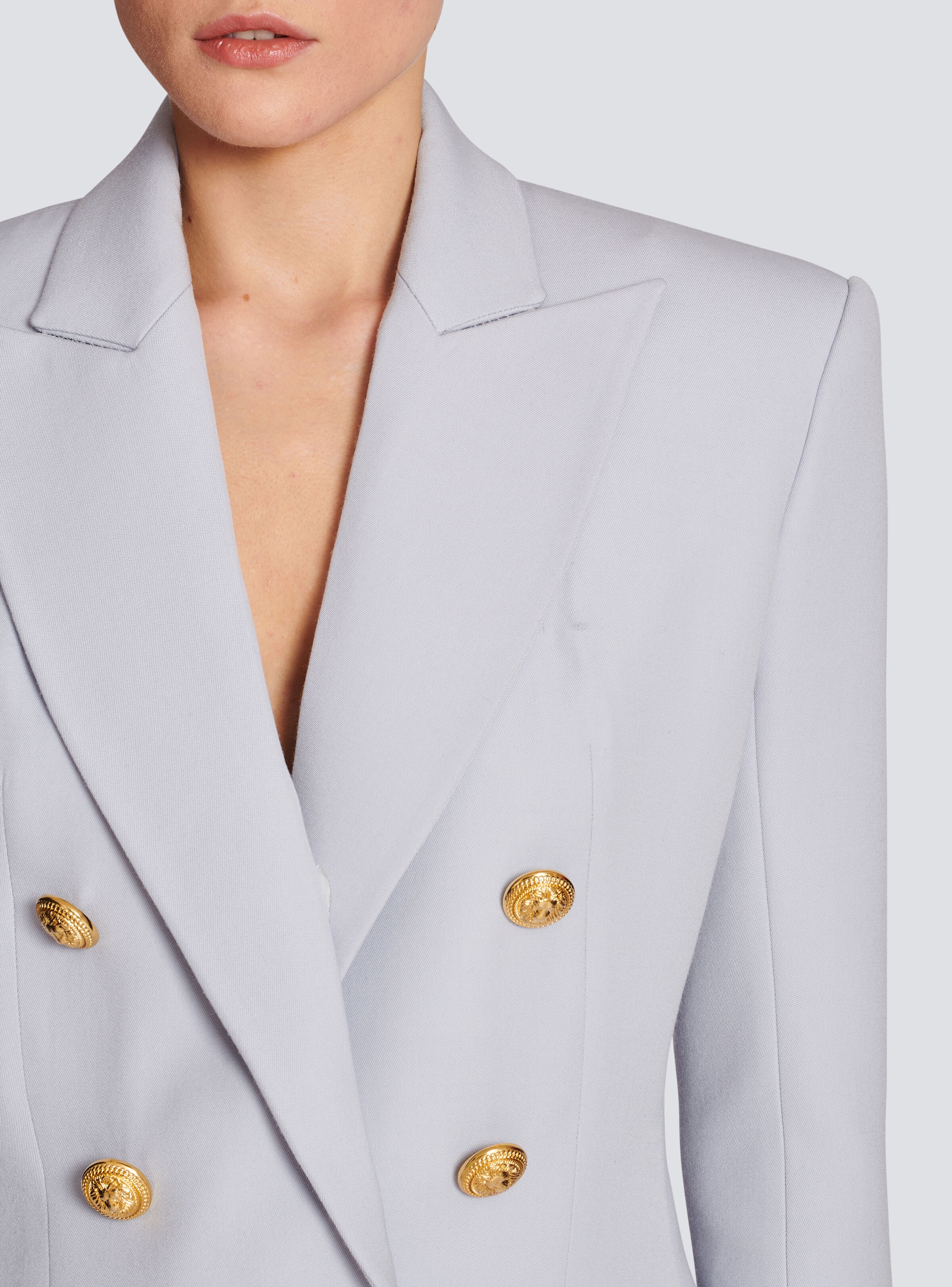 Wool double-breasted blazer - 7