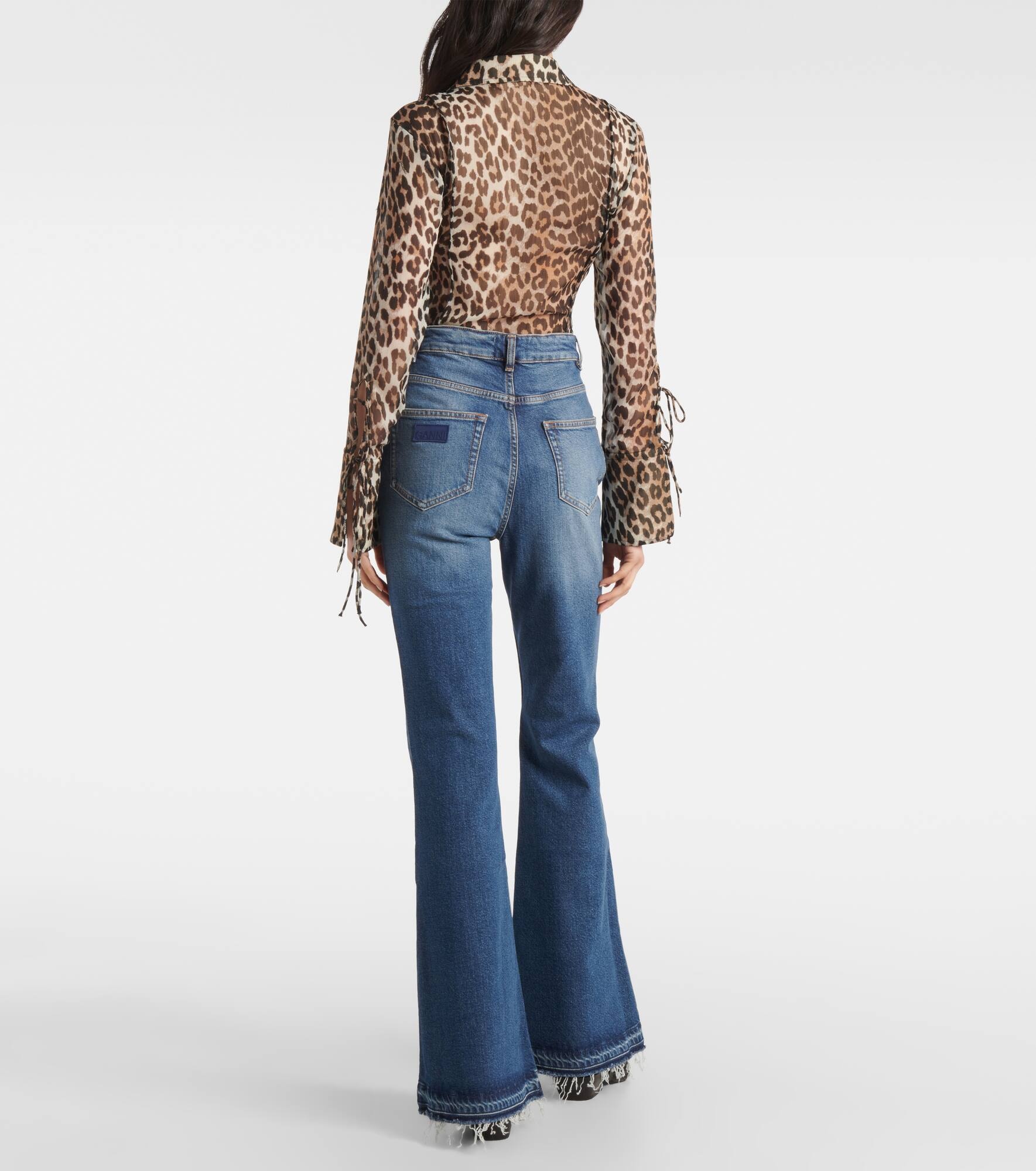 Blue Future Goddi high-rise flared jeans - 3