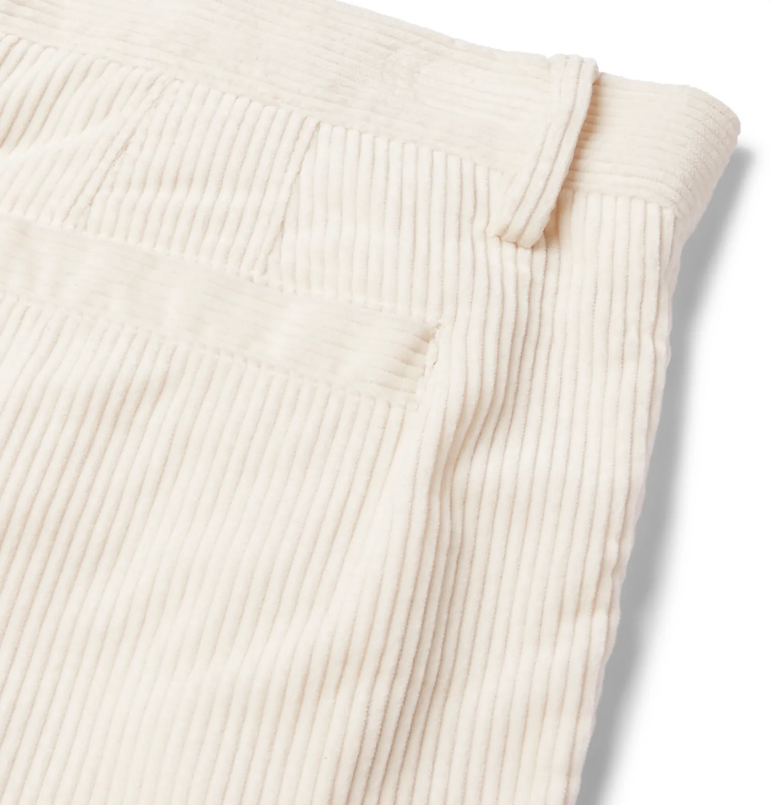 Tapered Pleated Cotton-Corduroy Trousers - 6