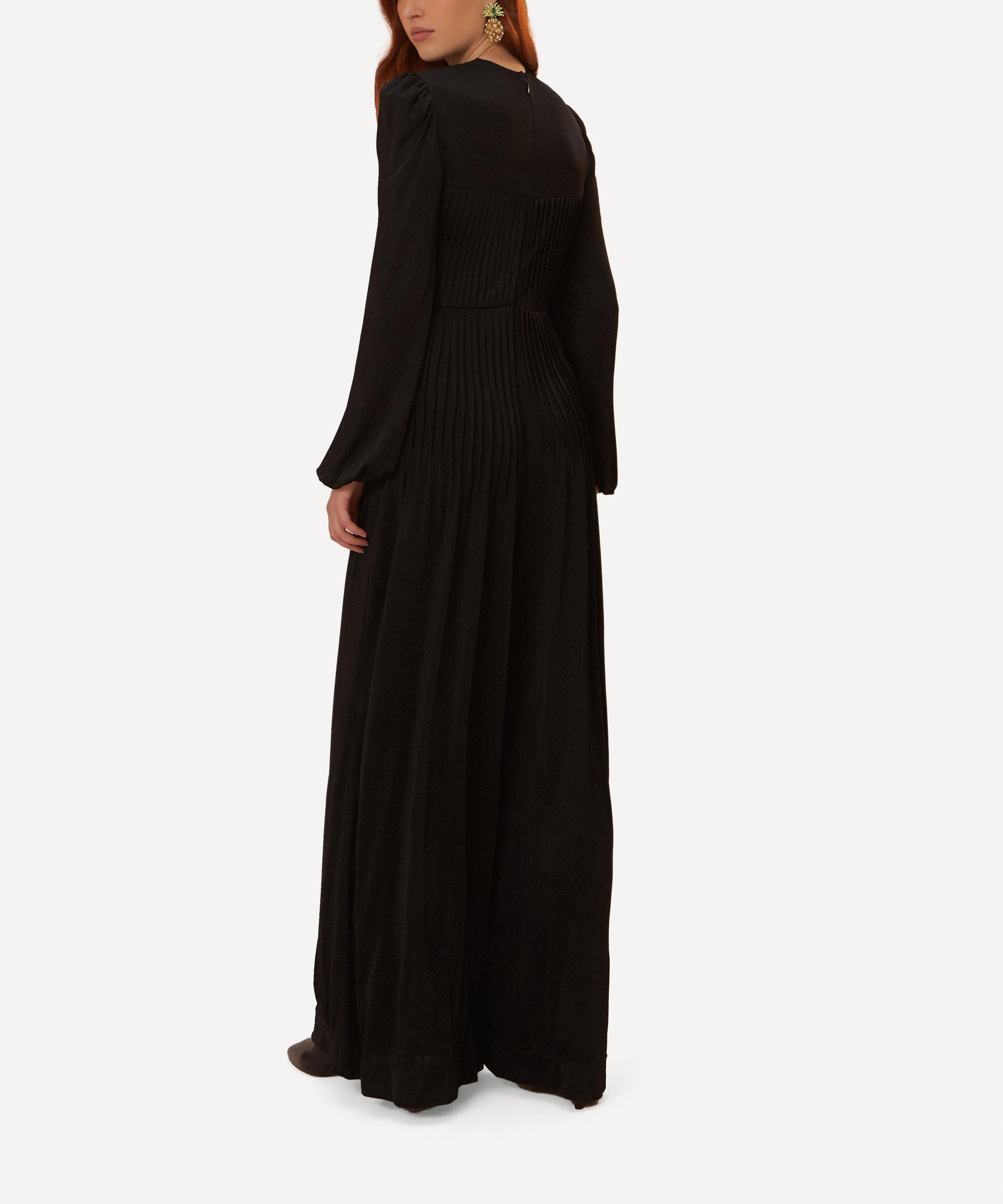 Black Long Sleeve Knot Jumpsuit - 2
