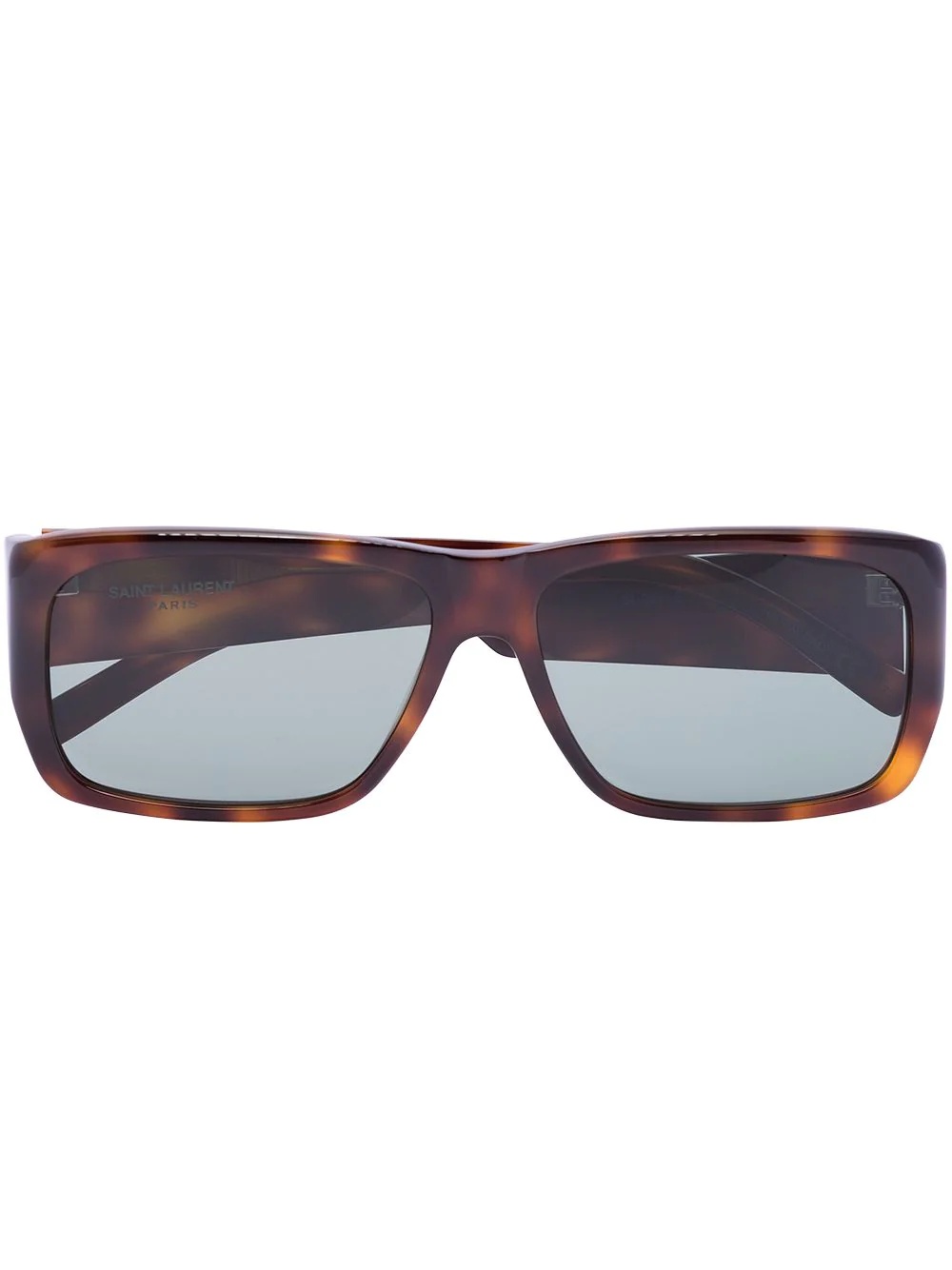 square-frame tortoiseshell-effect sunglasses - 1