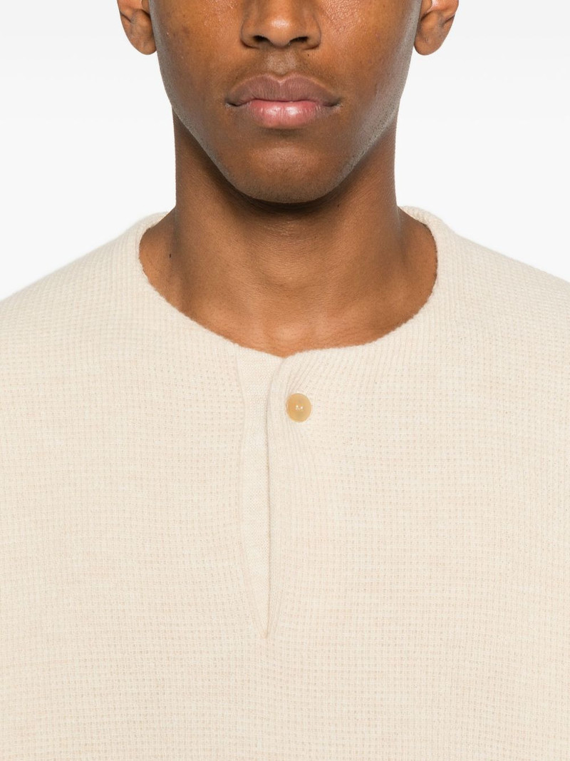 button-front waffle-knit sweater 5