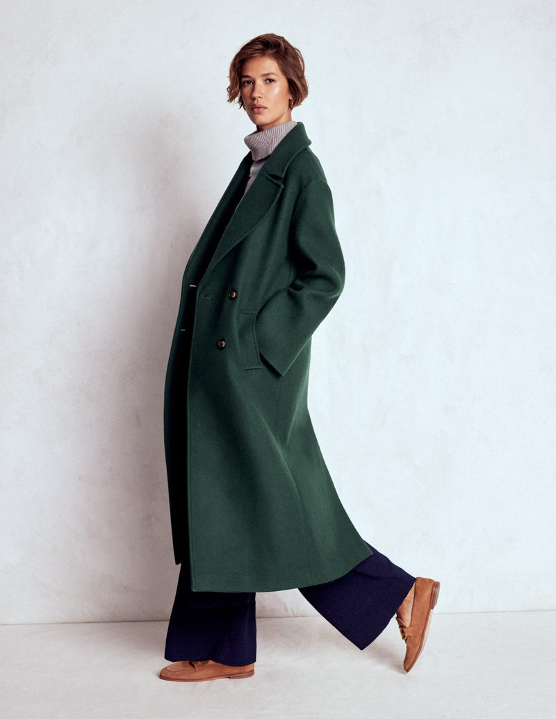 Cocoon Wool Coat-Emerald Night 5