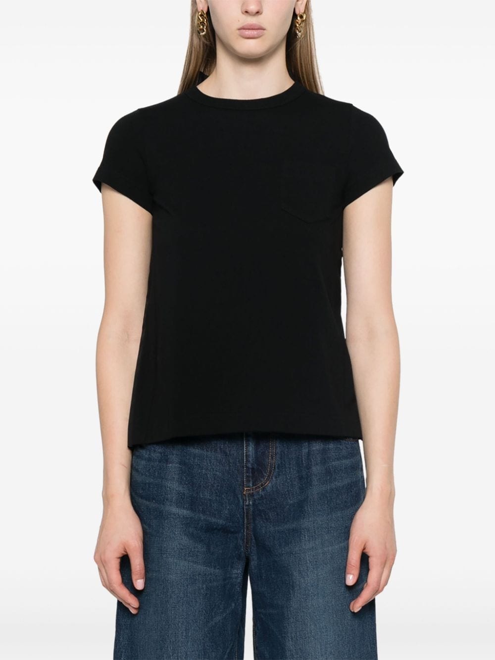 pleat-detail T-shirt - 5