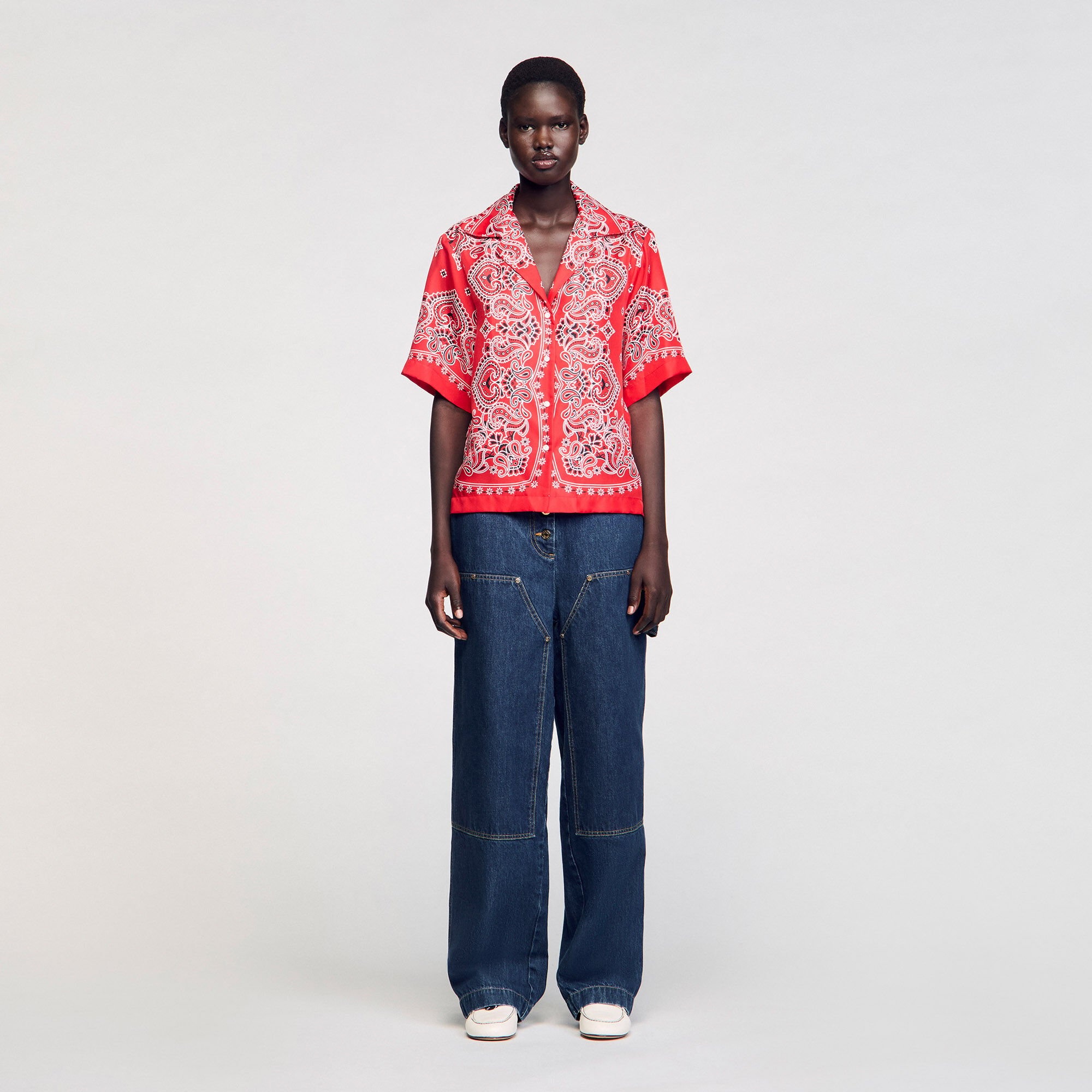 BANDANA PRINT SILK SHIRT - 2