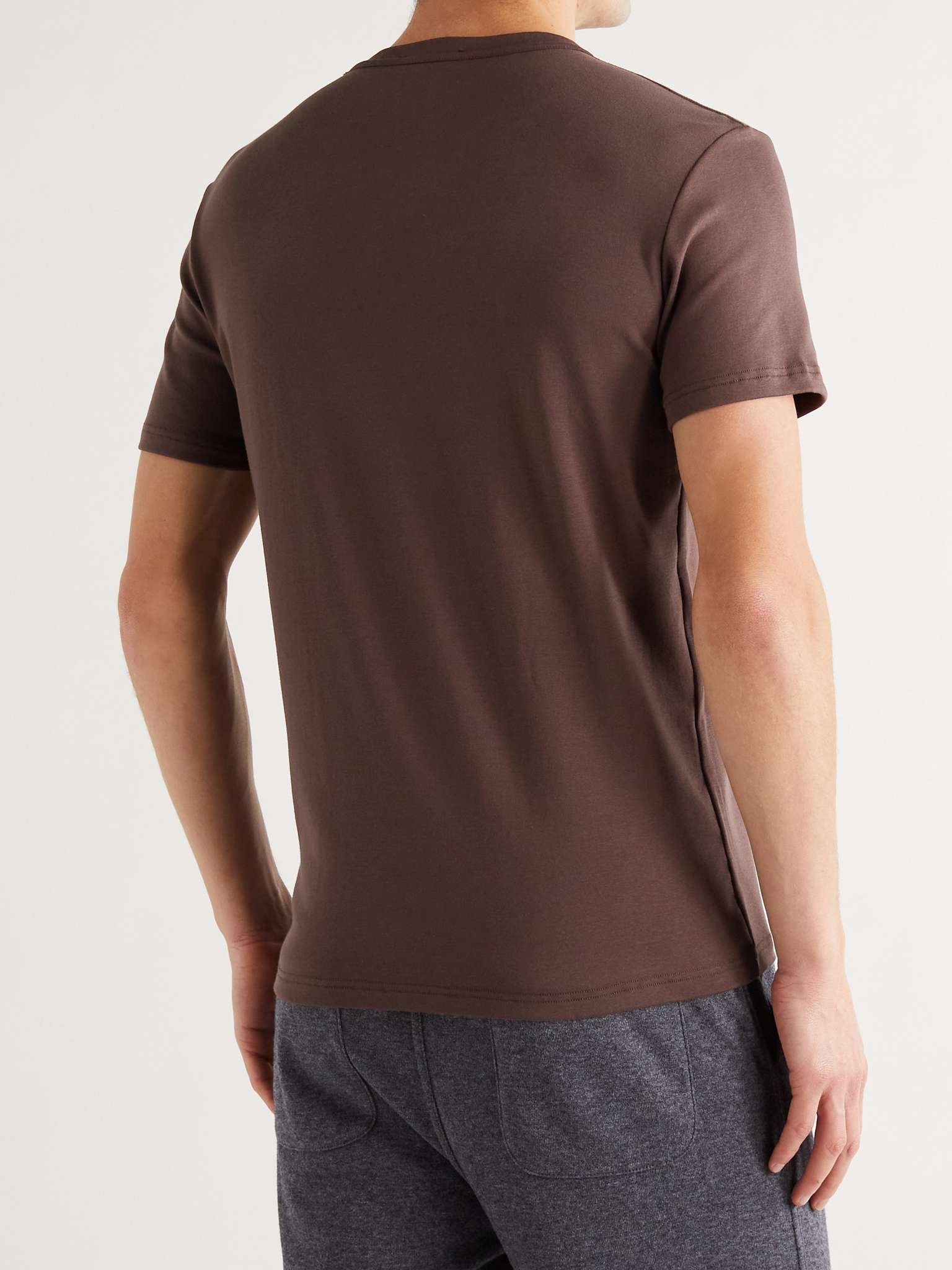 Slim-Fit Mélange Stretch-Cotton Jersey T-Shirt - 3