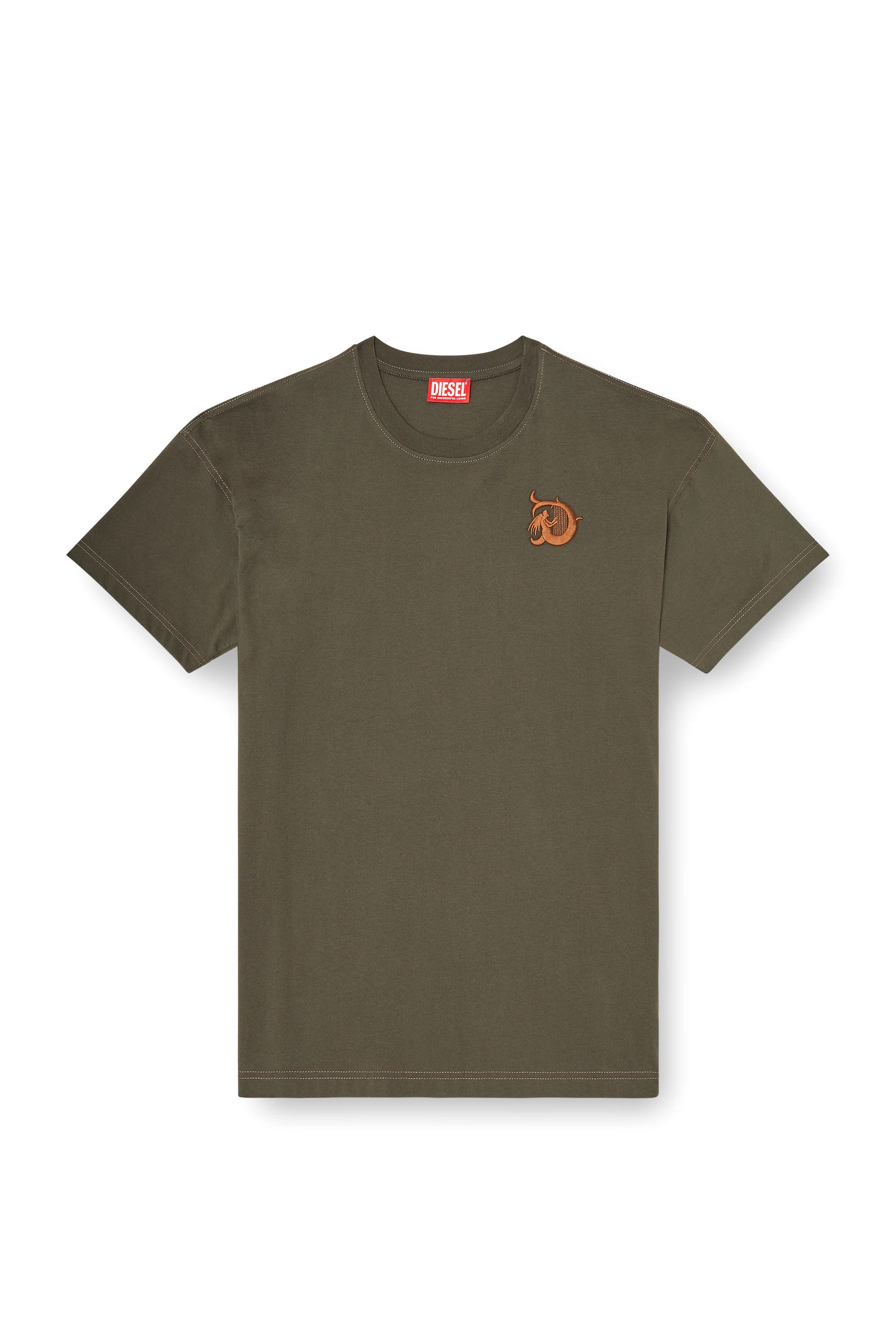 JERSEY T-SHIRT WITH FLOCKED PRINT - 1