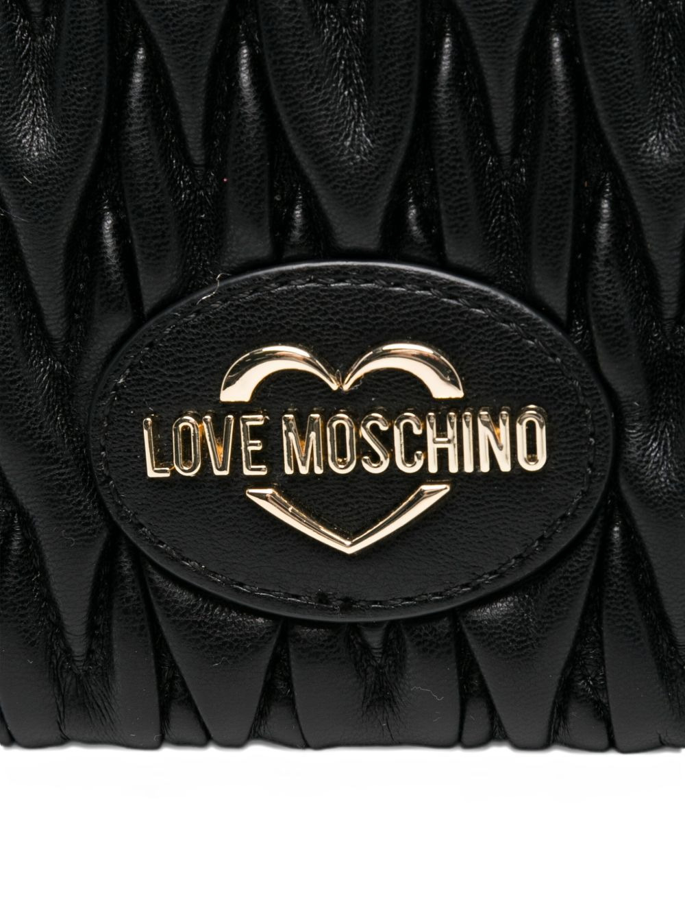 quilted logo-lettering shoulder bag - 4