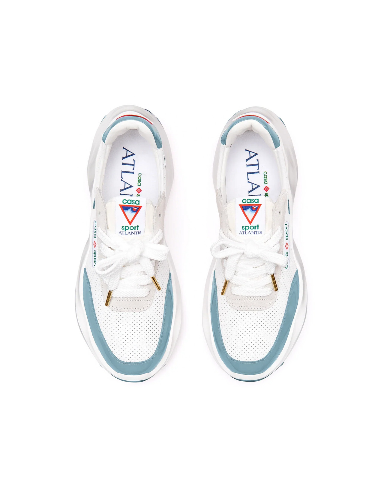 Mens Atlantis White & Powder Blue Sneaker - 8