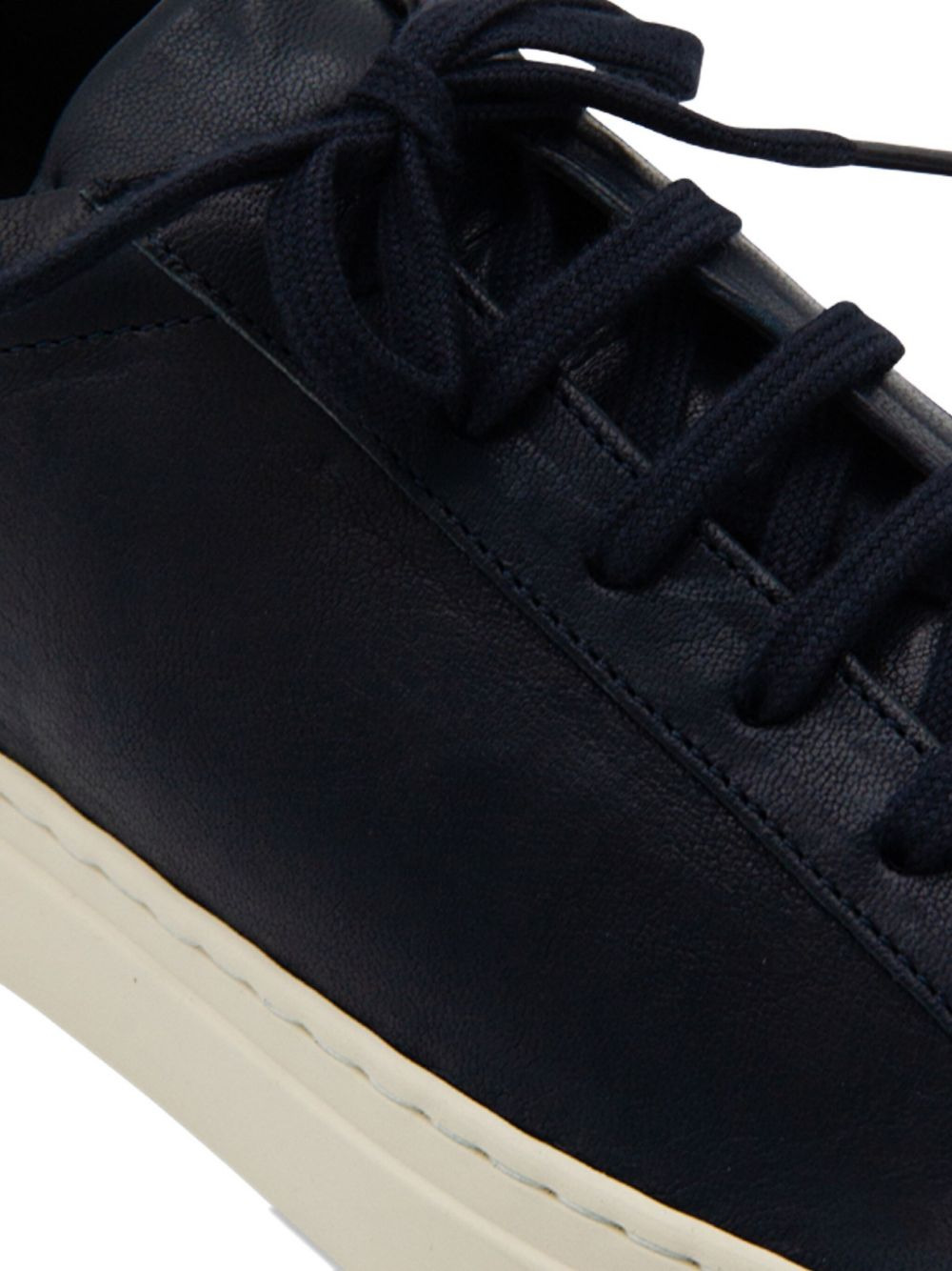 leather lace-up sneakers - 4