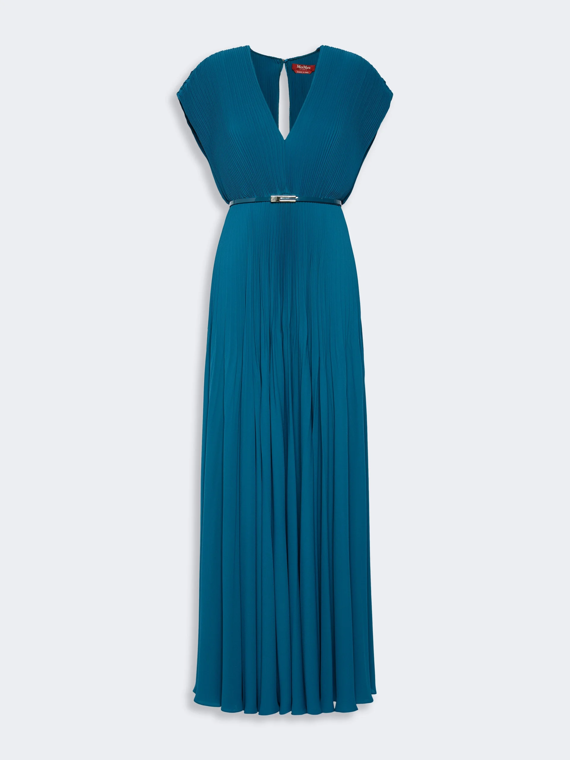 VISINO Long sable georgette dress - OIL - 1