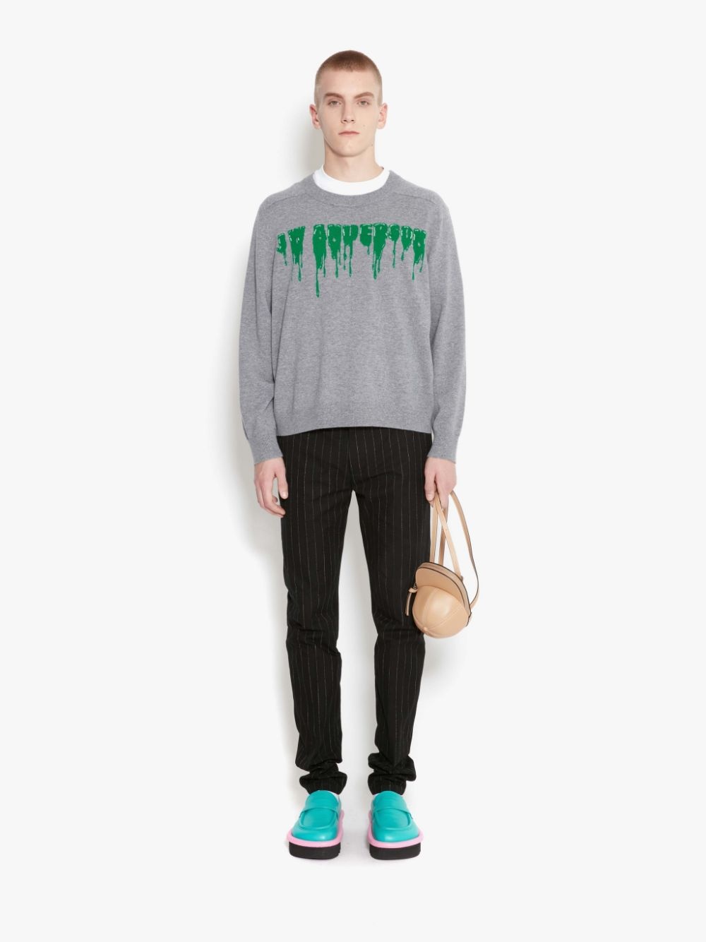 intarsia-knit logo jumper - 2