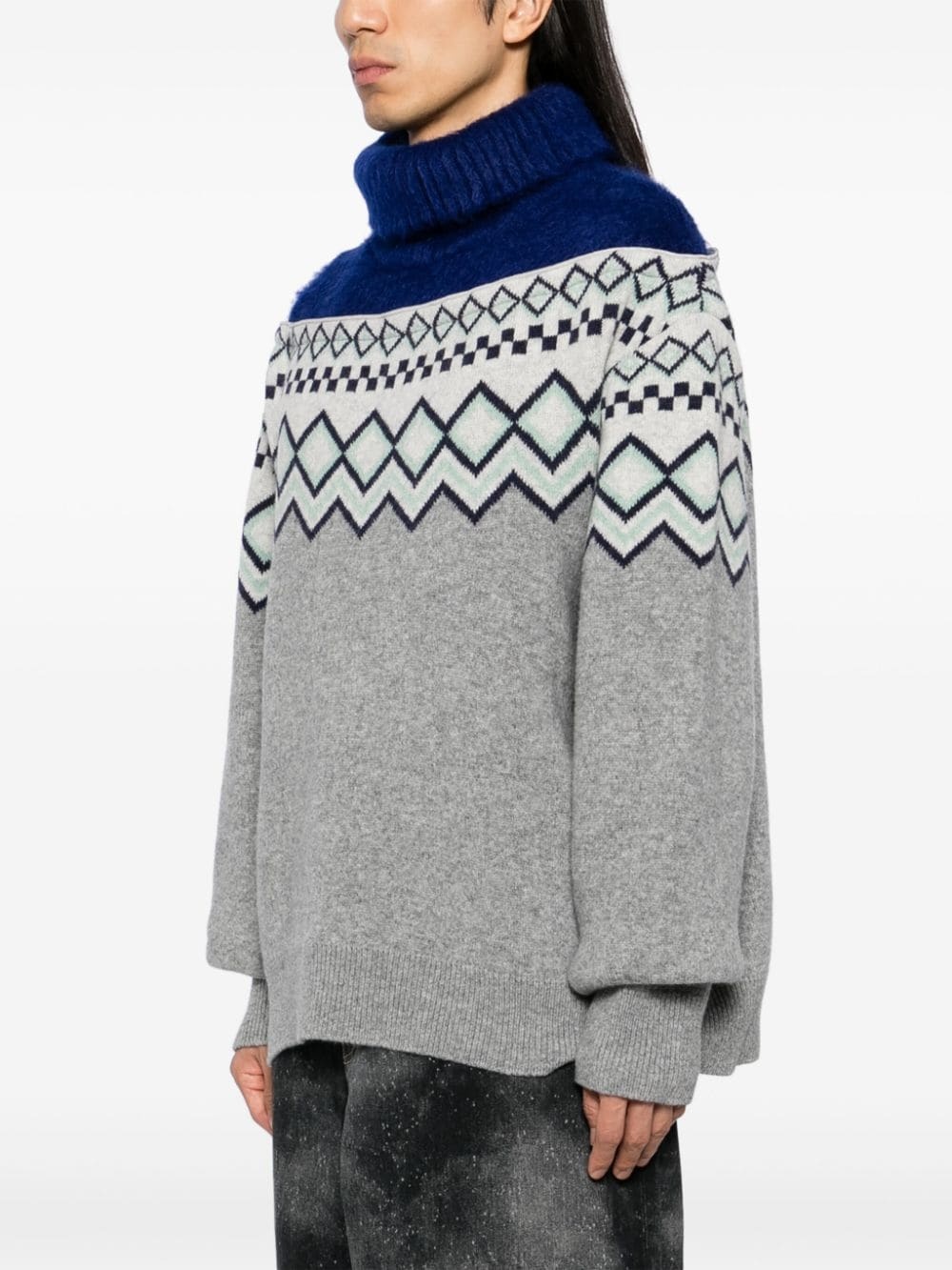 contrasting-panel jumper - 3