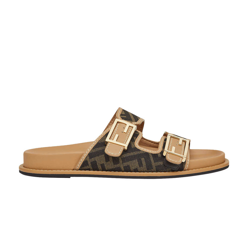 Fendi Wmns Feel Slide 'FF Baguette - Brown' - 1