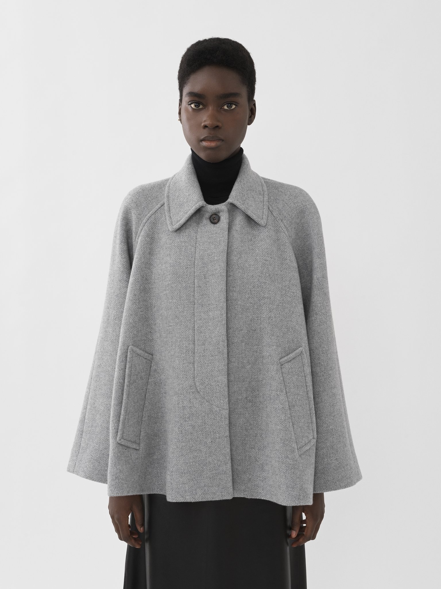SHORT CAPE COAT - 7