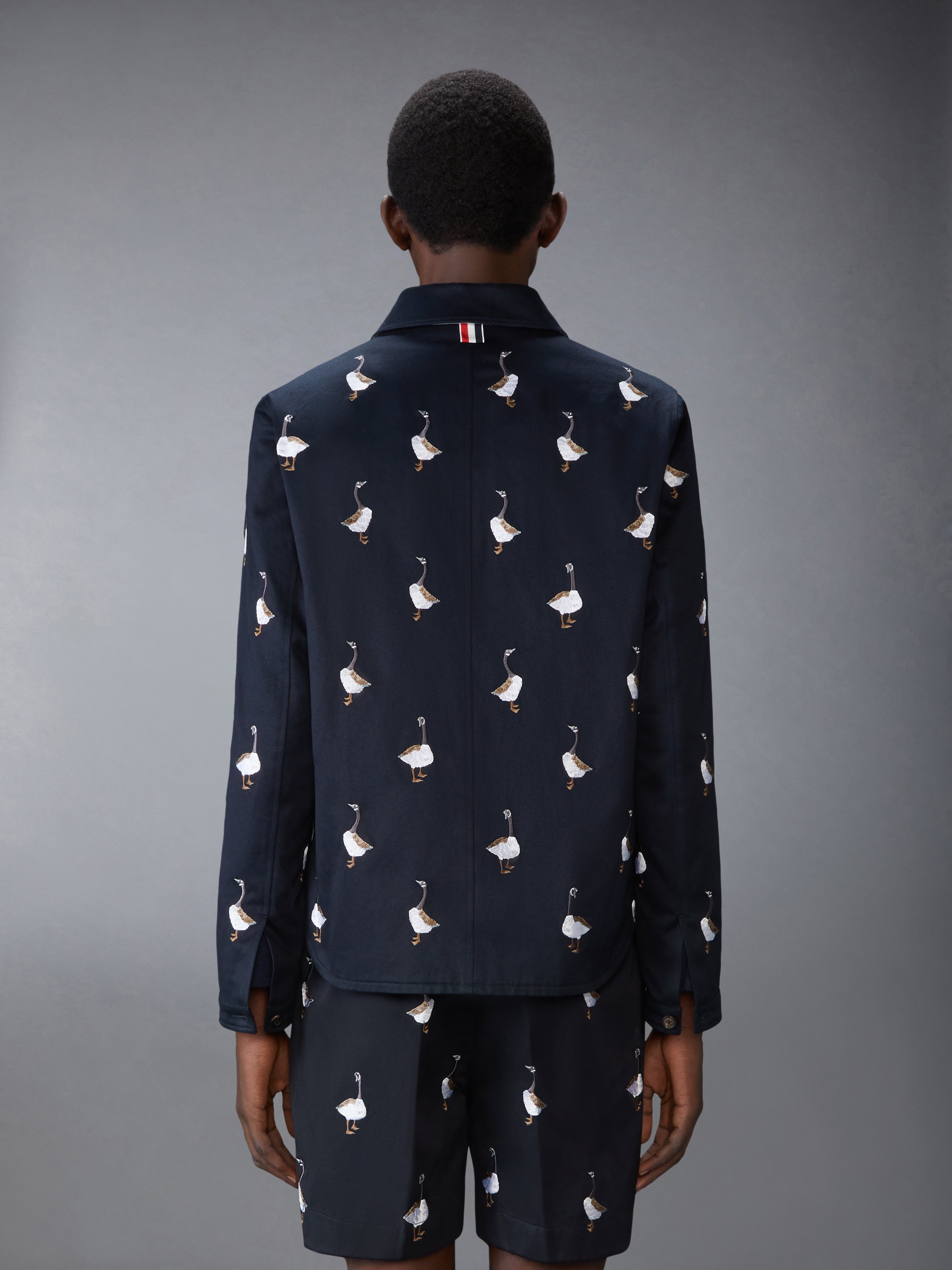 SATIN STITCH GOOSE UTILITY PATCH POCKET JACKET - 3