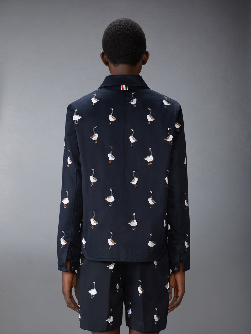 SATIN STITCH GOOSE UTILITY PATCH POCKET JACKET 3