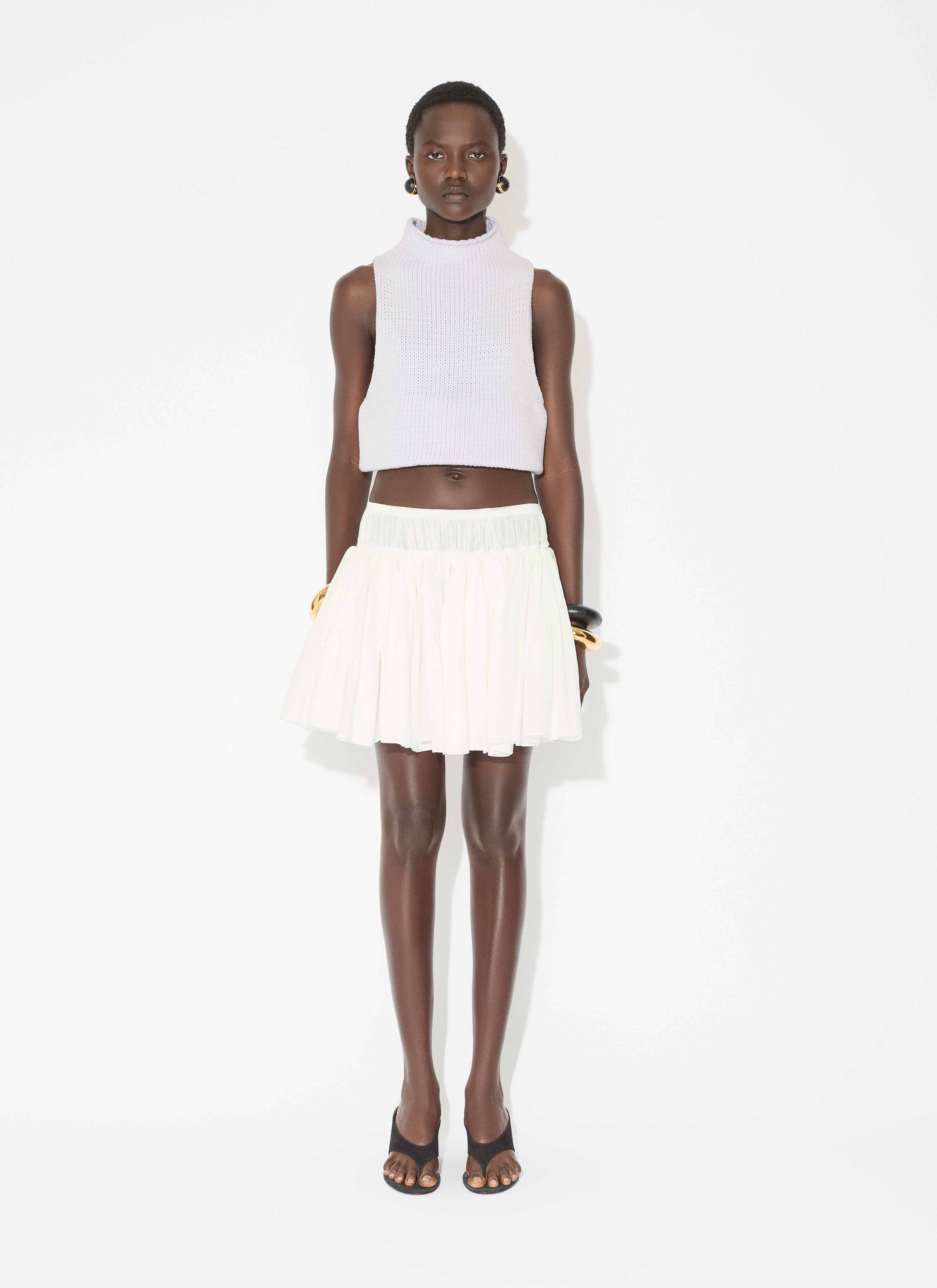 COTTON LINEN SKIRT - 2